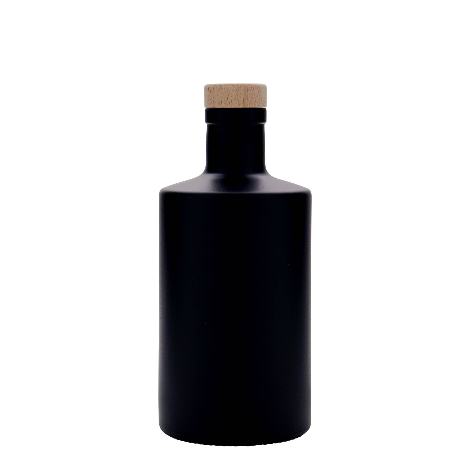 500 ml staklena boca 'Caroline', crna, grlo: pluta