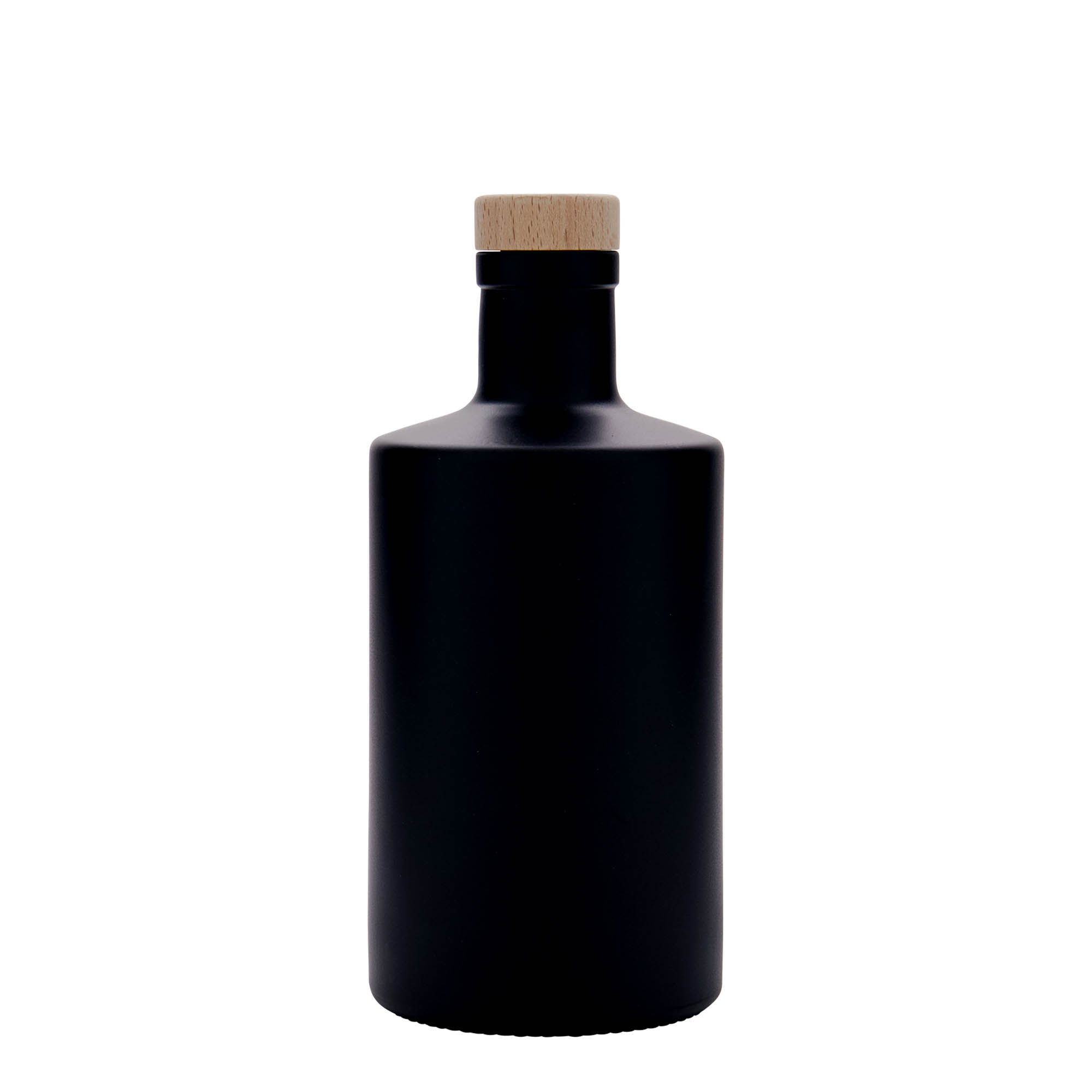500 ml staklena boca 'Caroline', crna, grlo: pluta