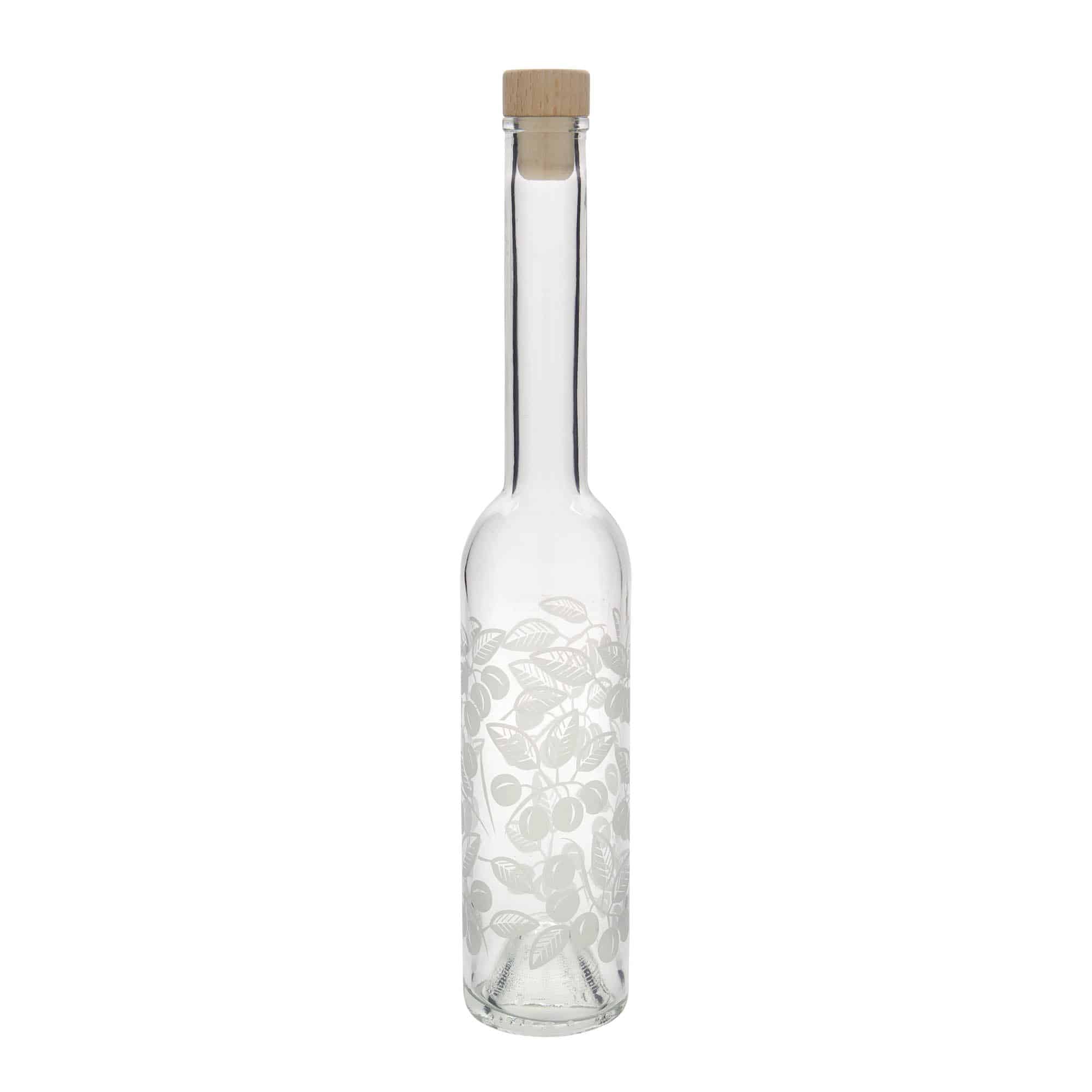 350 ml staklena boca 'Opera', motiv: mirabele, grlo: plutani čep