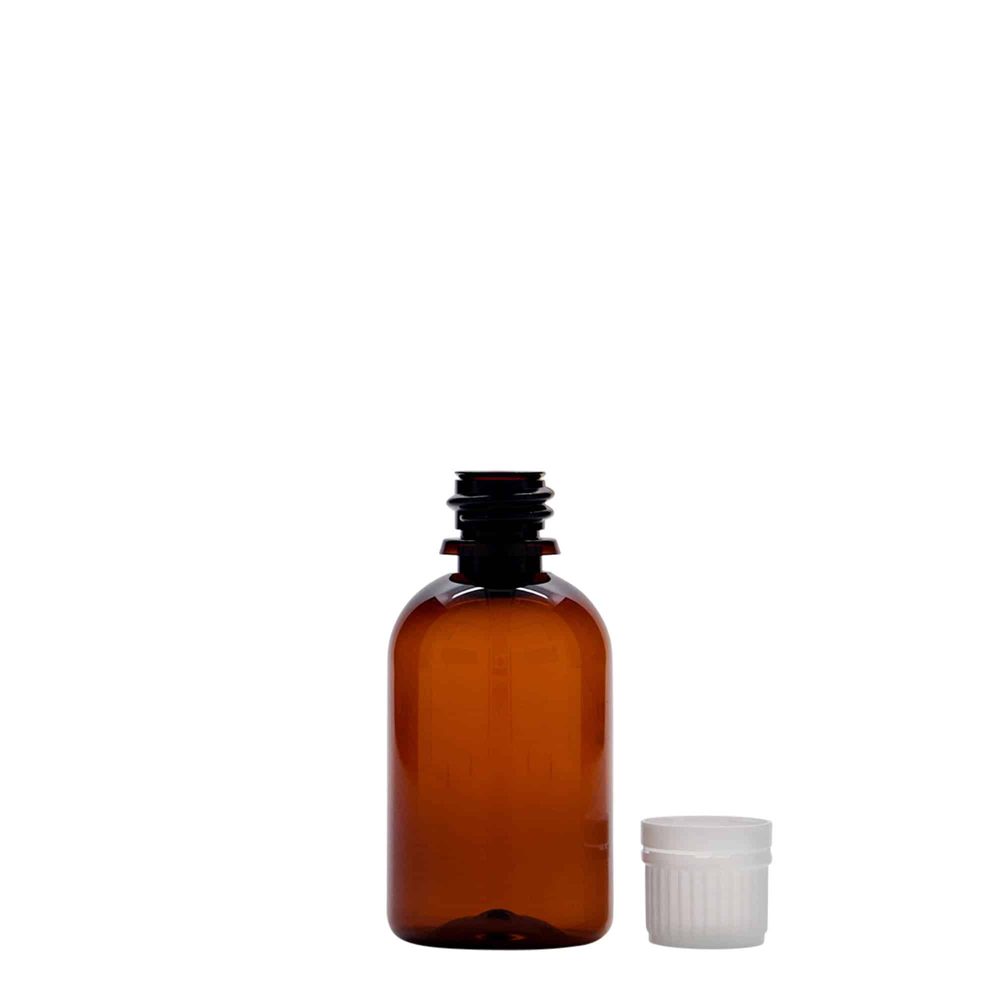 PET farmaceutska boca 50 ml 'Easy Living', smeđa, plastika, otvor: DIN 18
