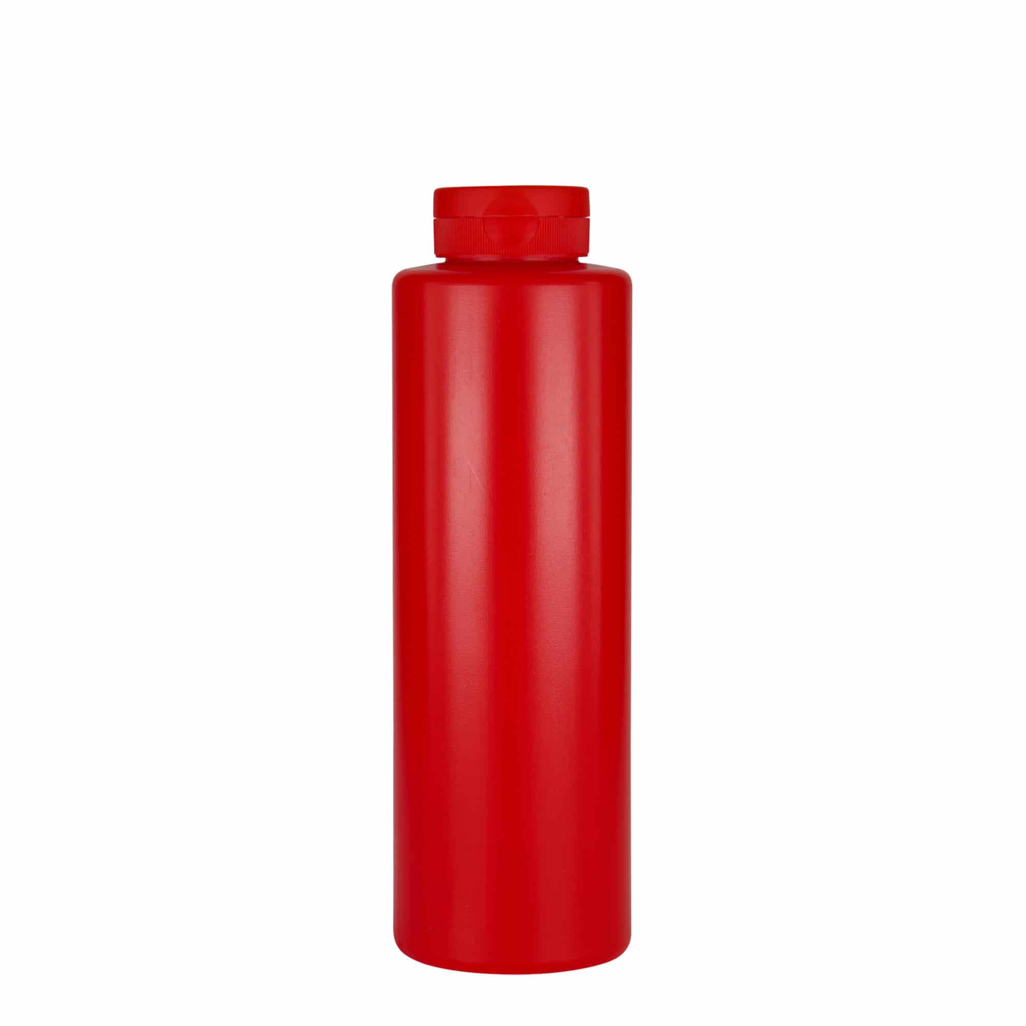 500 ml boca za umak, LDPE plastika, crvena, grlo: 38/400