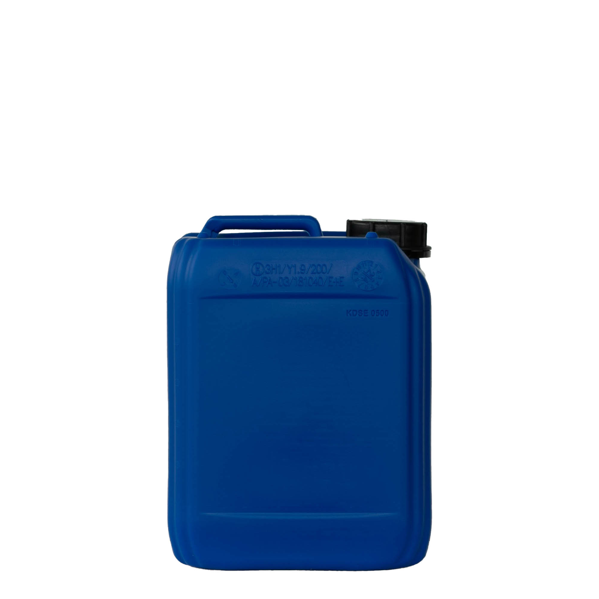 5 l kanistar, pravokutni, HDPE plastika, plavi, otvor: ND 55