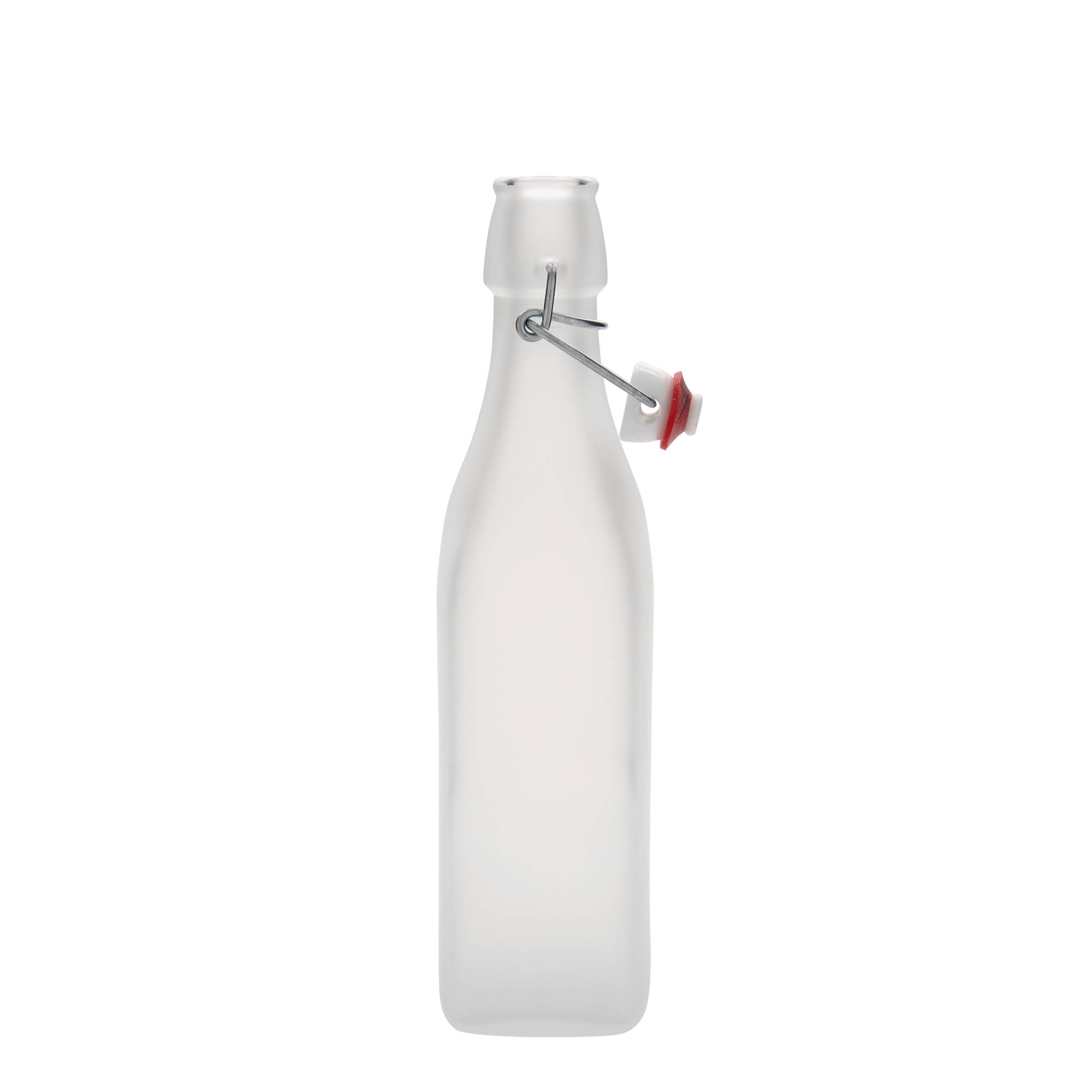 500 ml staklena boca 'Swing, četvrtasta, bijela, grlo: zatvarač s kopčom 500 ml staklena boca 'Swing, četvrtasta, bijela, grlo: zatvarač s kopčom