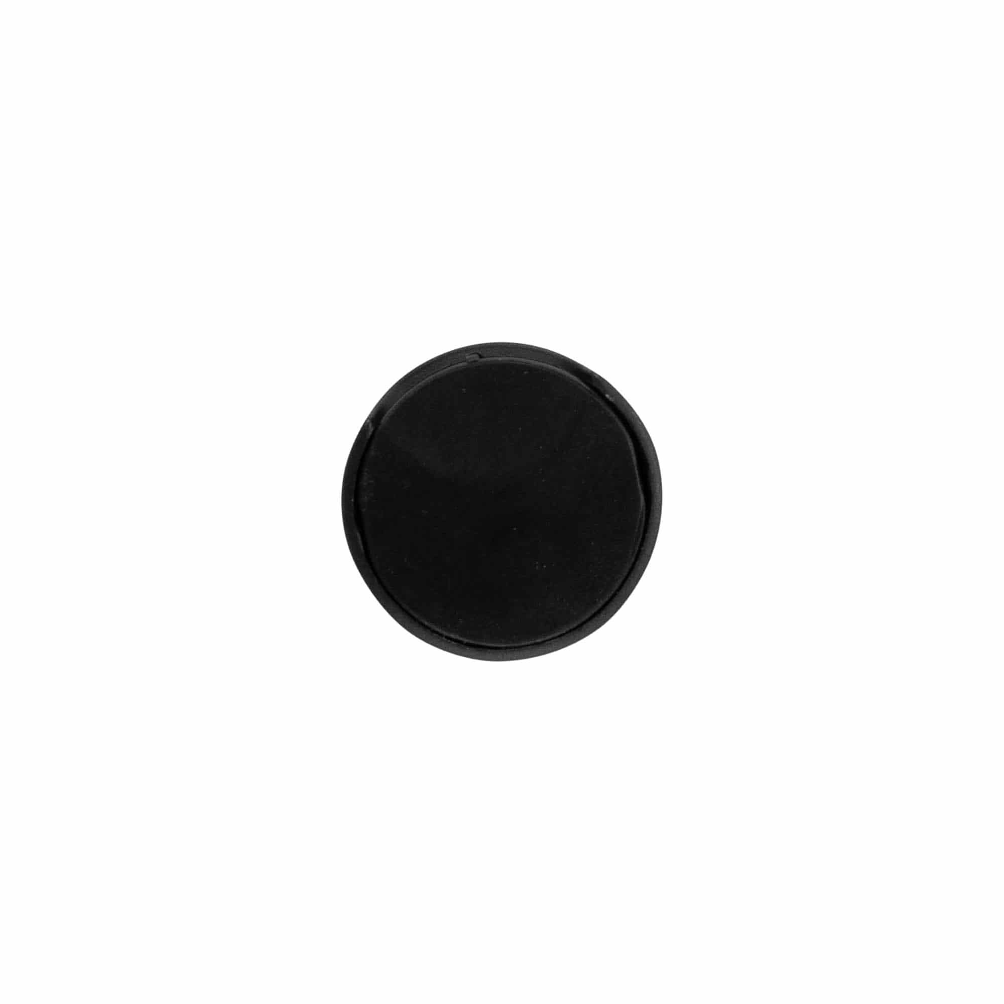 Navojni čep Disc Top, PP plastika, crni, za otvor: 24/410
