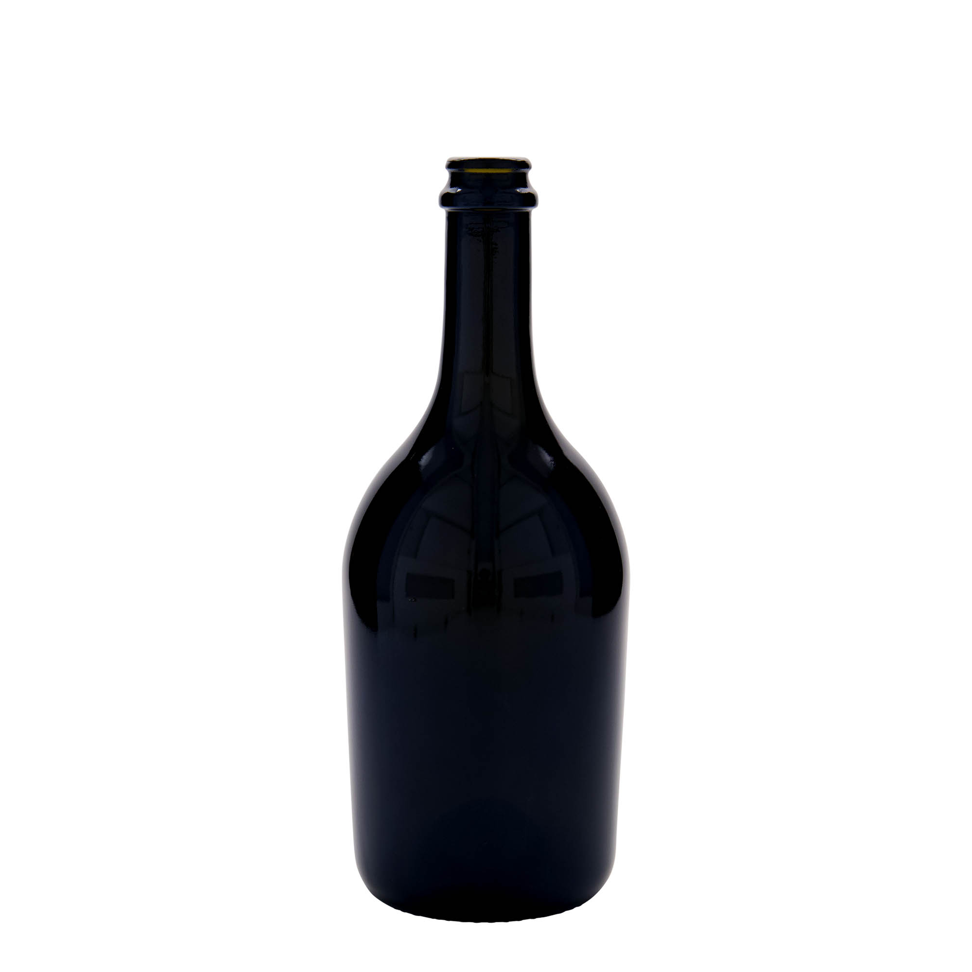 750 ml boca za pivo/šampanjac 'Butterfly', staklo, antikno zeleno, otvor: krunski čep