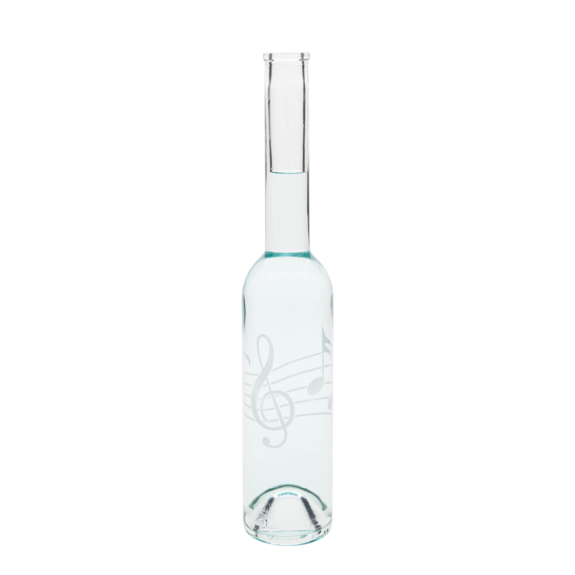 350 ml staklena boca 'Opera', motiv: glazbene note, grlo: plutani čep