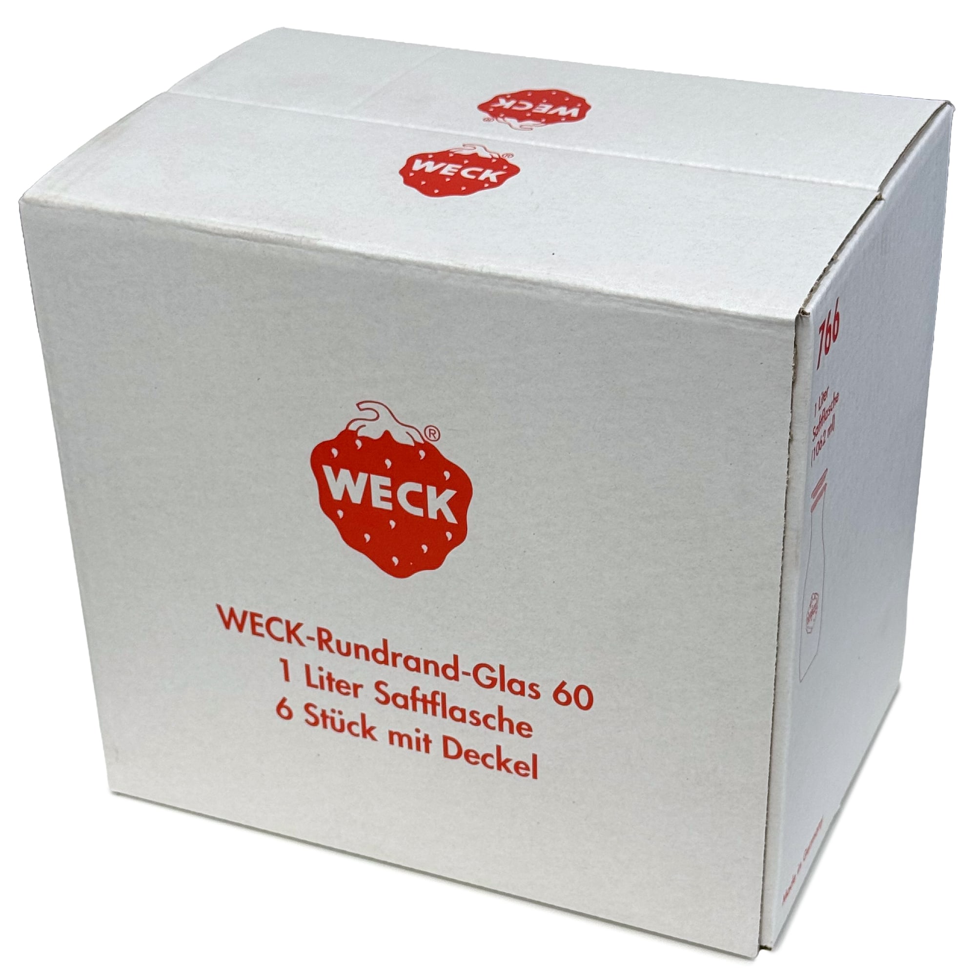 6x 1000 ml WECK-boca za sok sa staklenim poklopcem RR 60