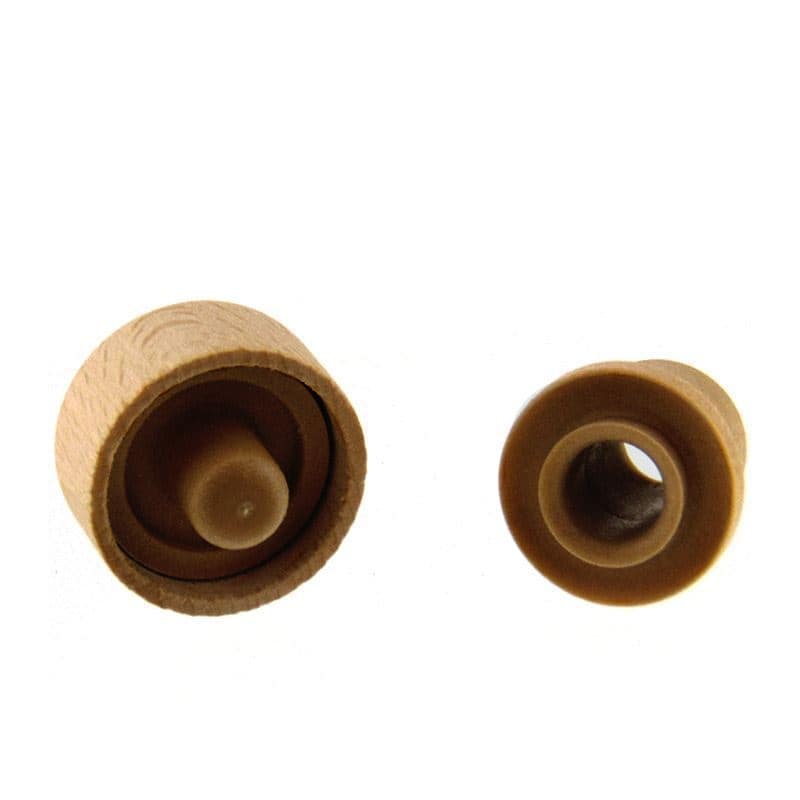 Pluteni čep s glavom s dozirnim otvorom 19 mm, plastika-drvo, više boja, za otvor: pluteni čep