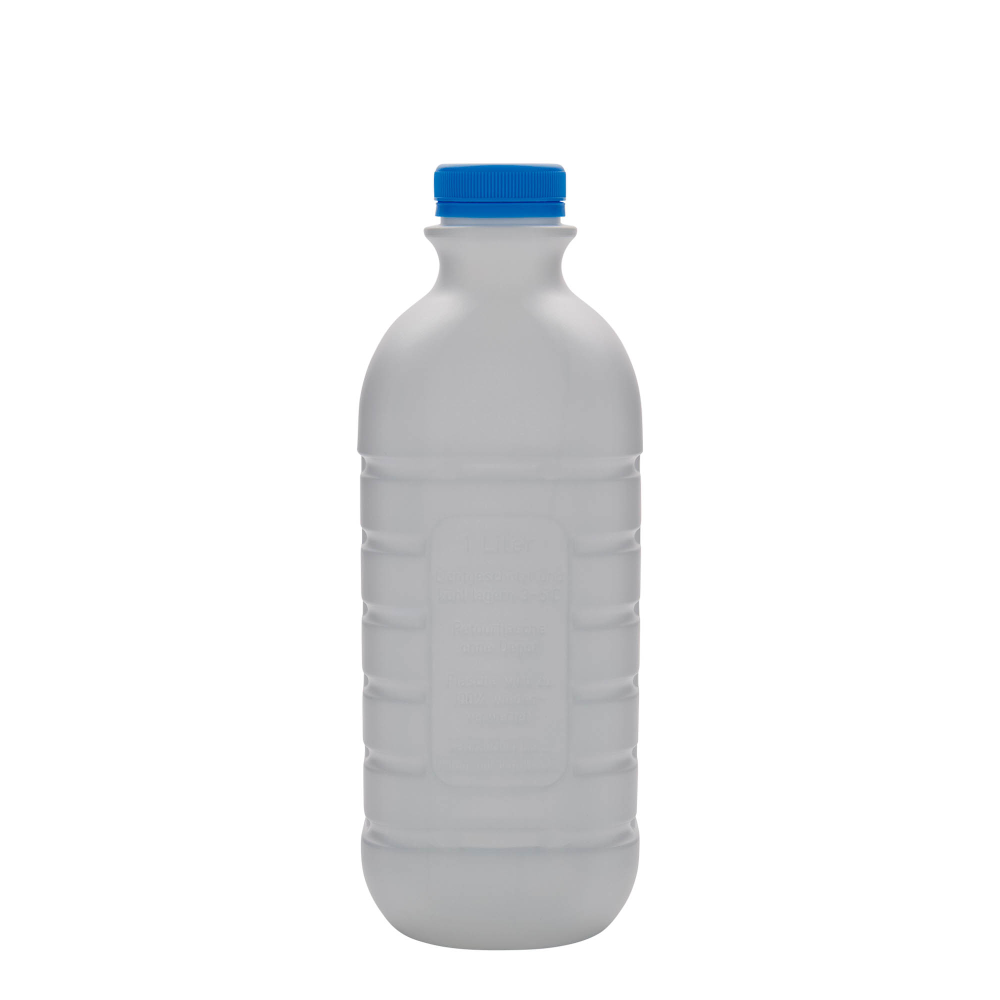 1.000 ml boca za mlijeko, pravokutna, HDPE plastika, bijela, otvor: PEHD40
