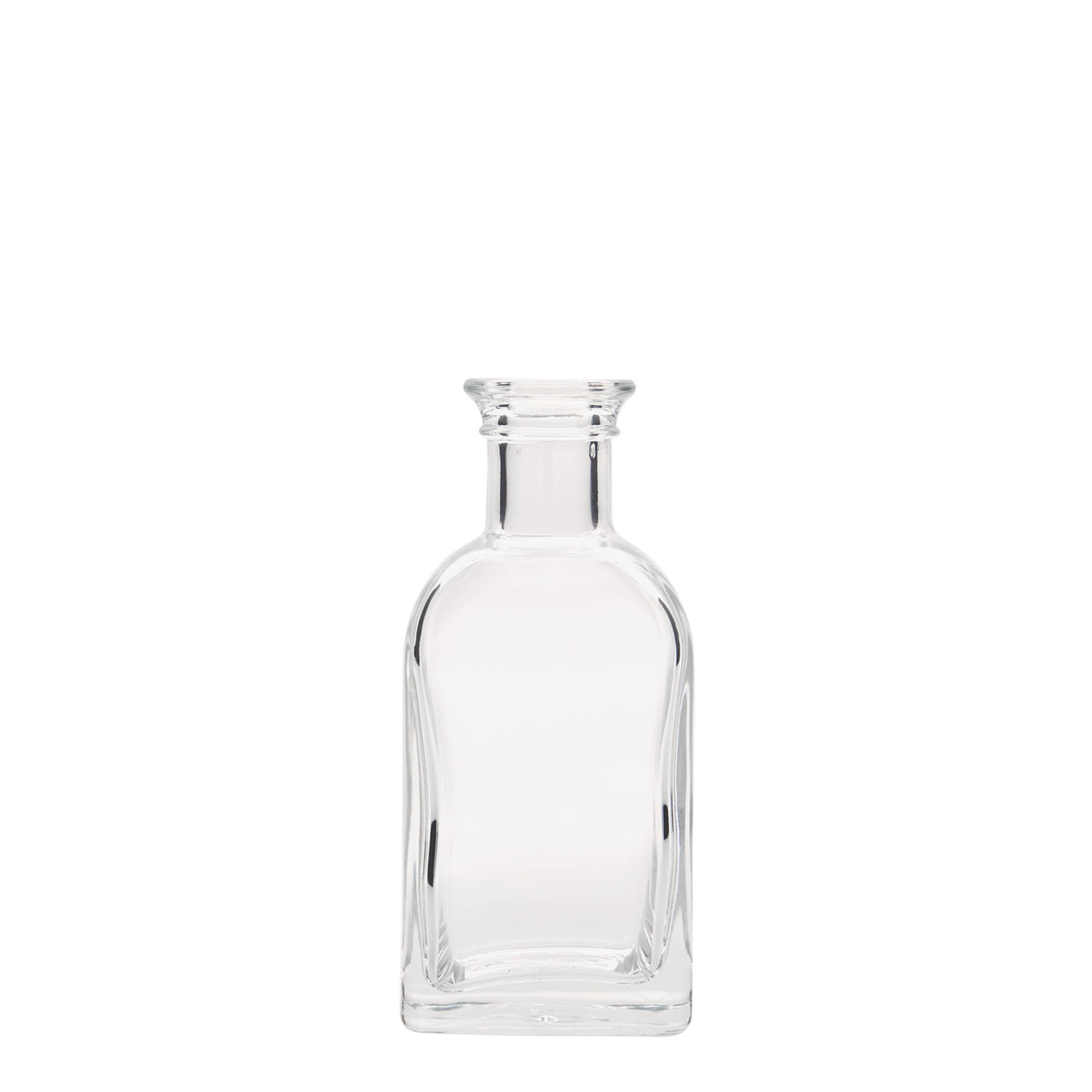 100 ml staklena bočica Apotheker Carré, kvadratna, otvor: plutani čep