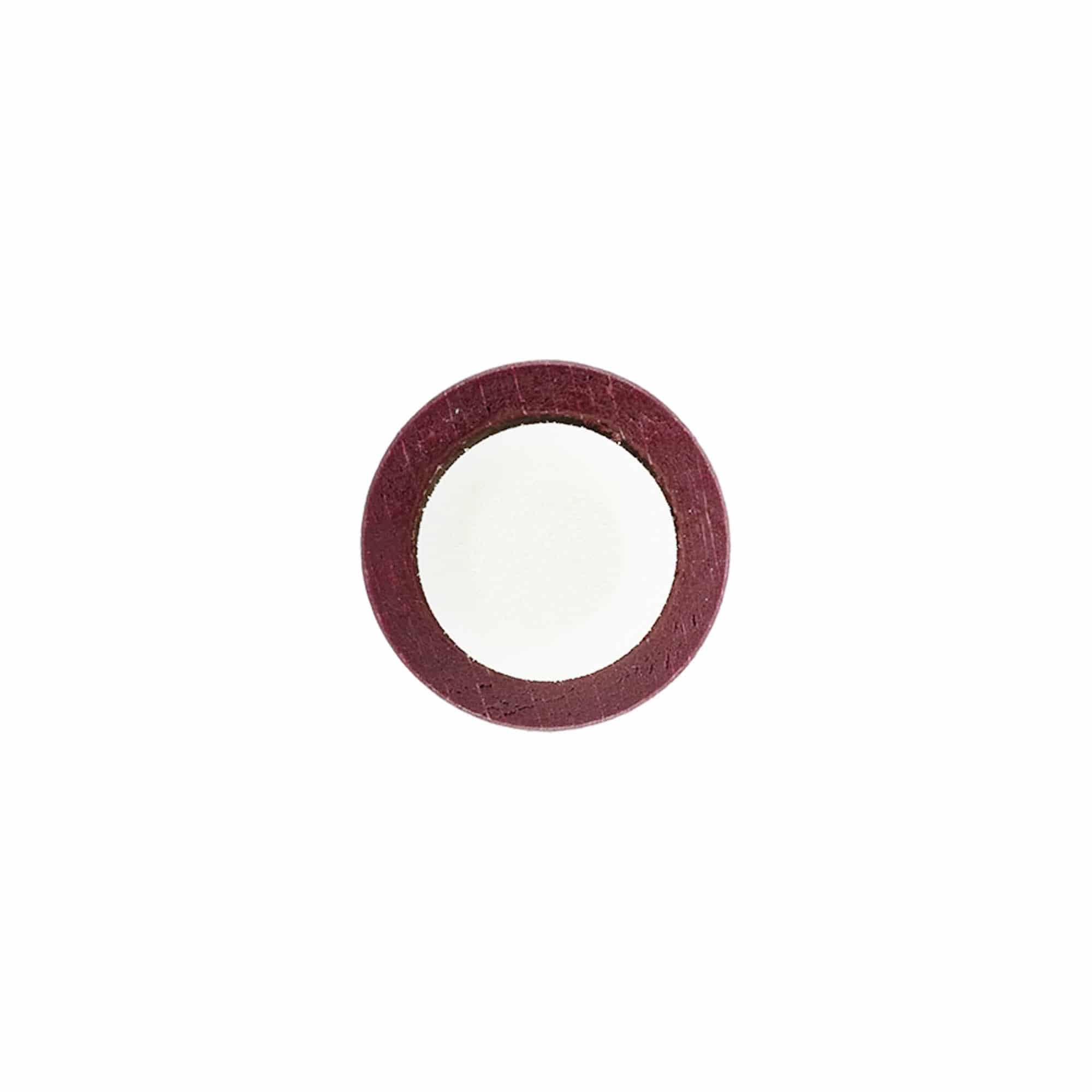 Čep s drškom 19 mm, drvo/plastika, bordo crvena, za otvor: pluta