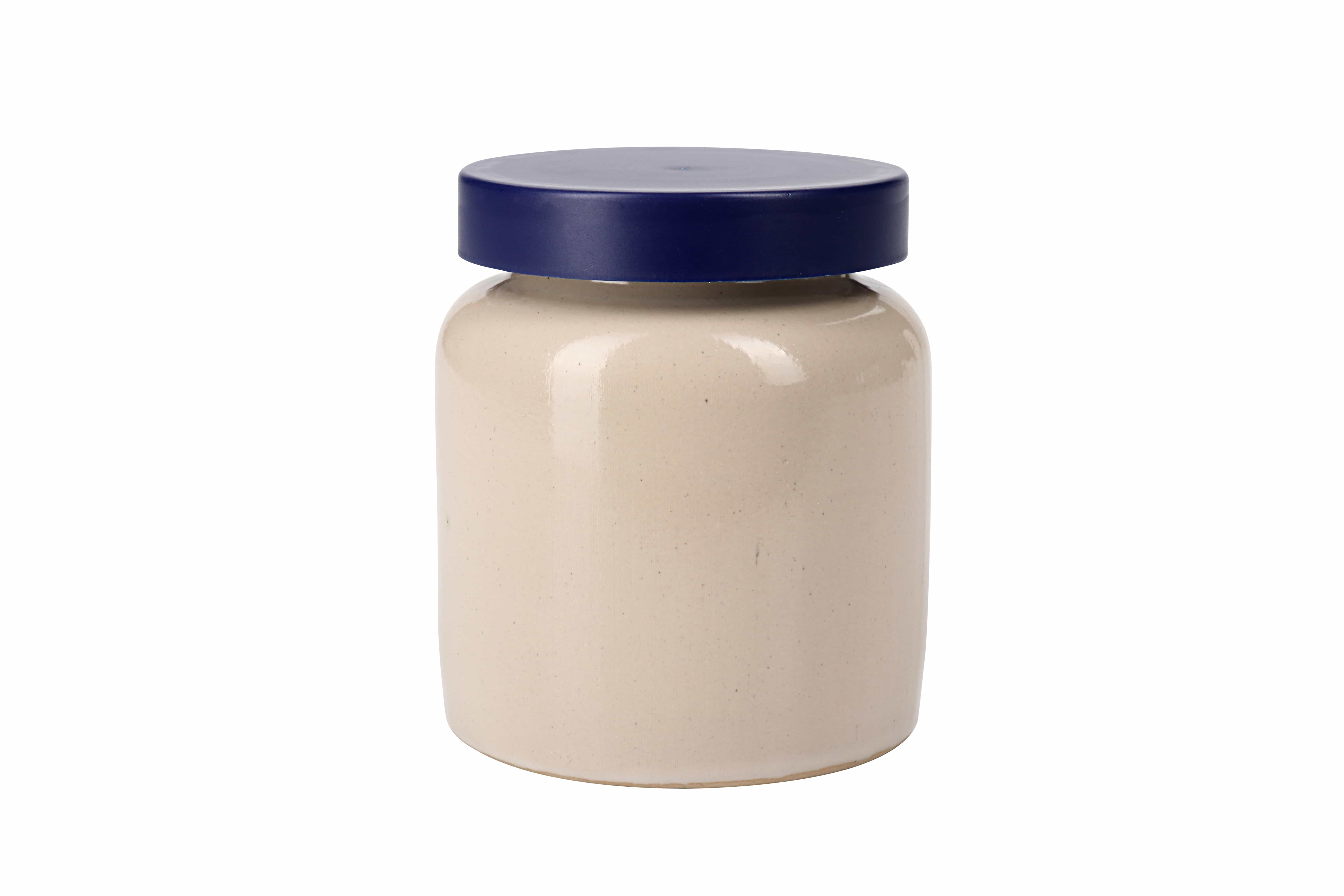 270 ml lonac od kamene keramike, keramika, bež, otvor: poklopac na navlaku