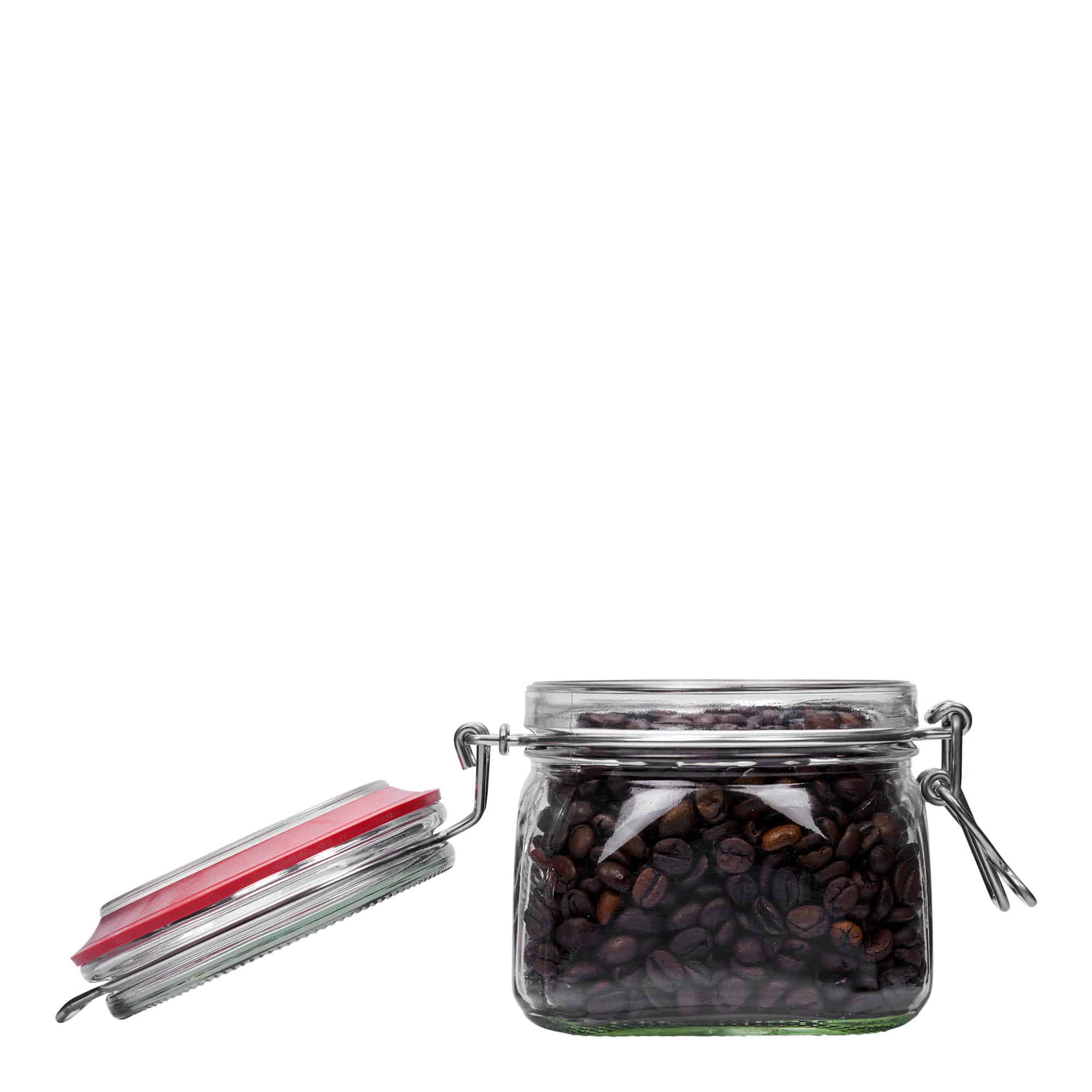 550 ml staklenka s žičanim zatvaračem, četvrtasta, otvor: žičani zatvarač