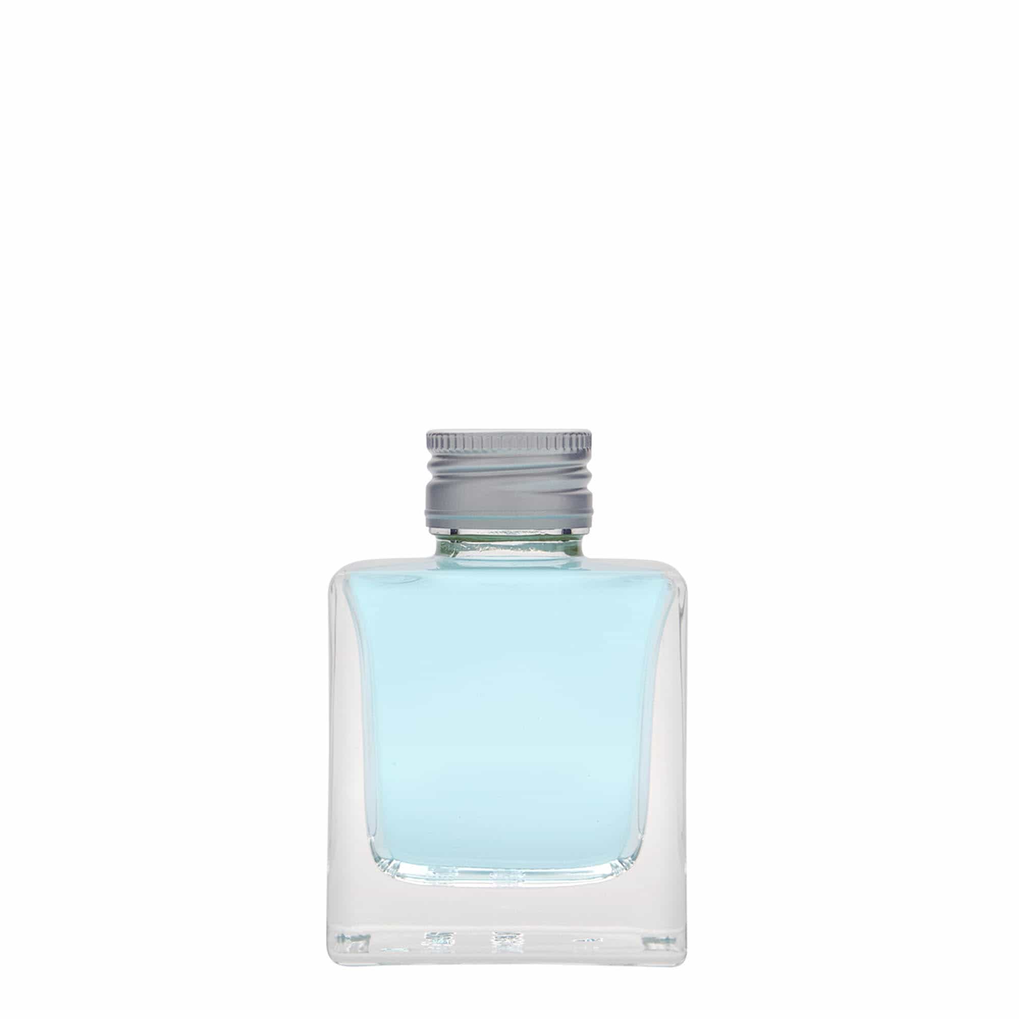 Staklena boca 100 ml 'Cube', kvadratna, otvor: PP 28