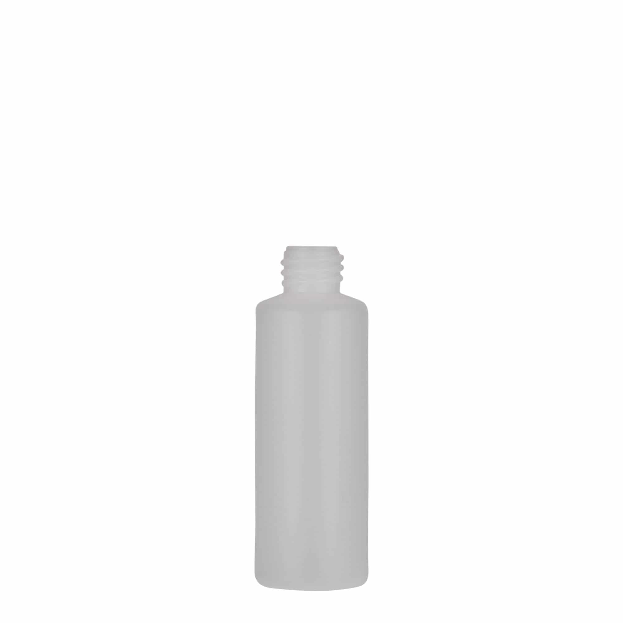 50 ml okrugla boca, PE plastika, prirodna, otvor: navojni poklopac