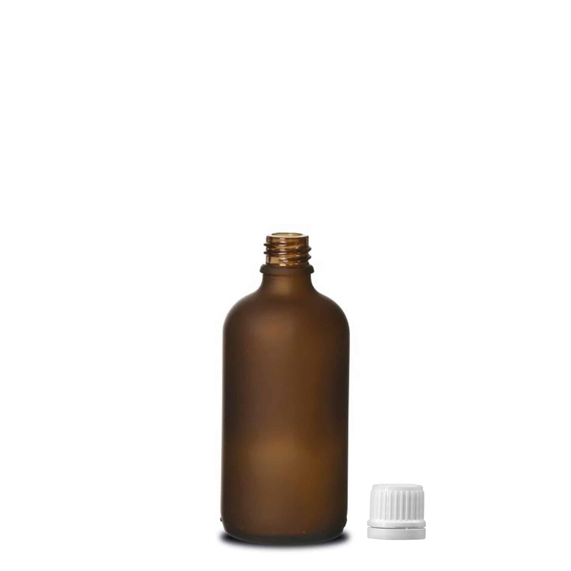 100 ml medicinska bočica, staklena, smeđa matirana, grlo: DIN 18