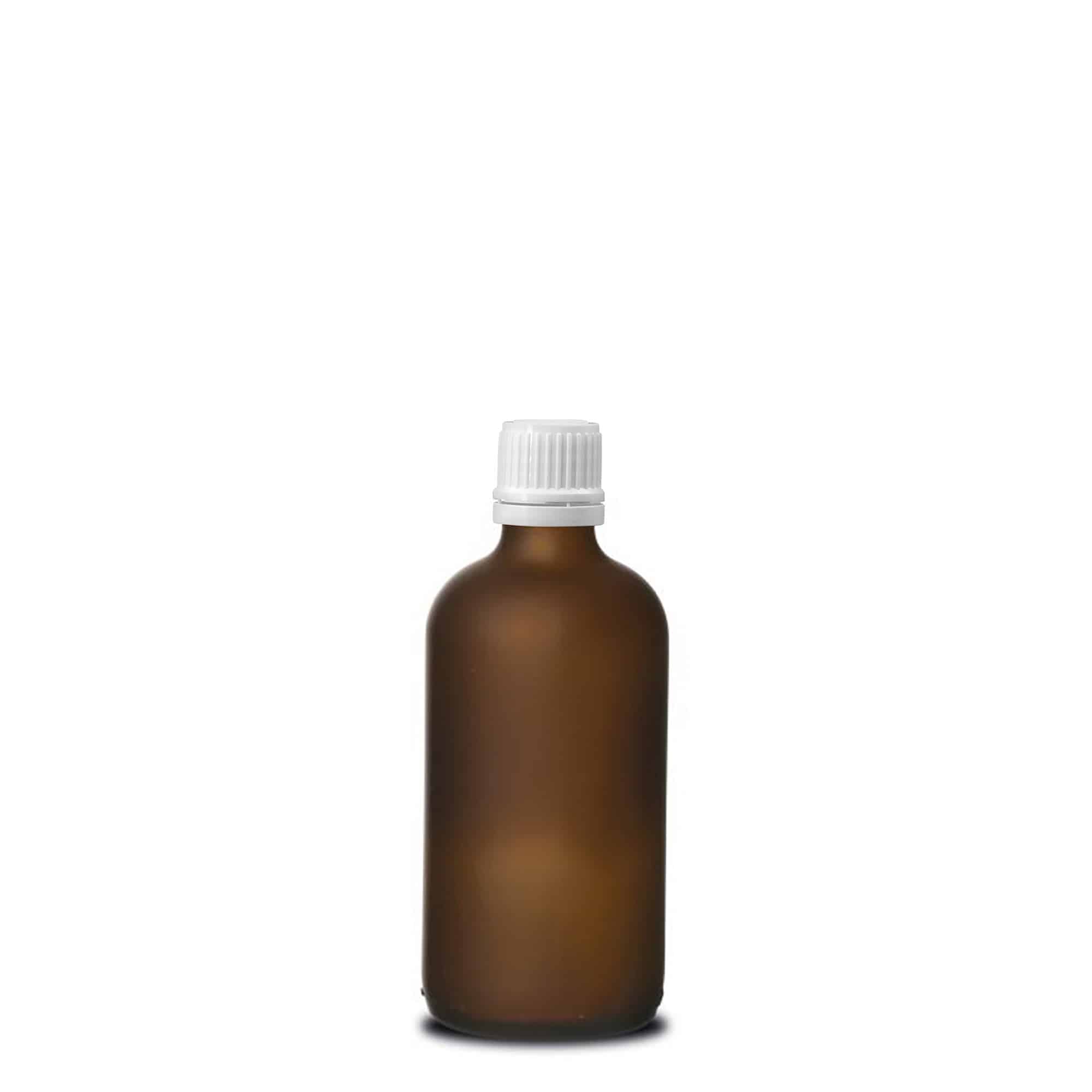 100 ml medicinska bočica, staklena, smeđa matirana, grlo: DIN 18