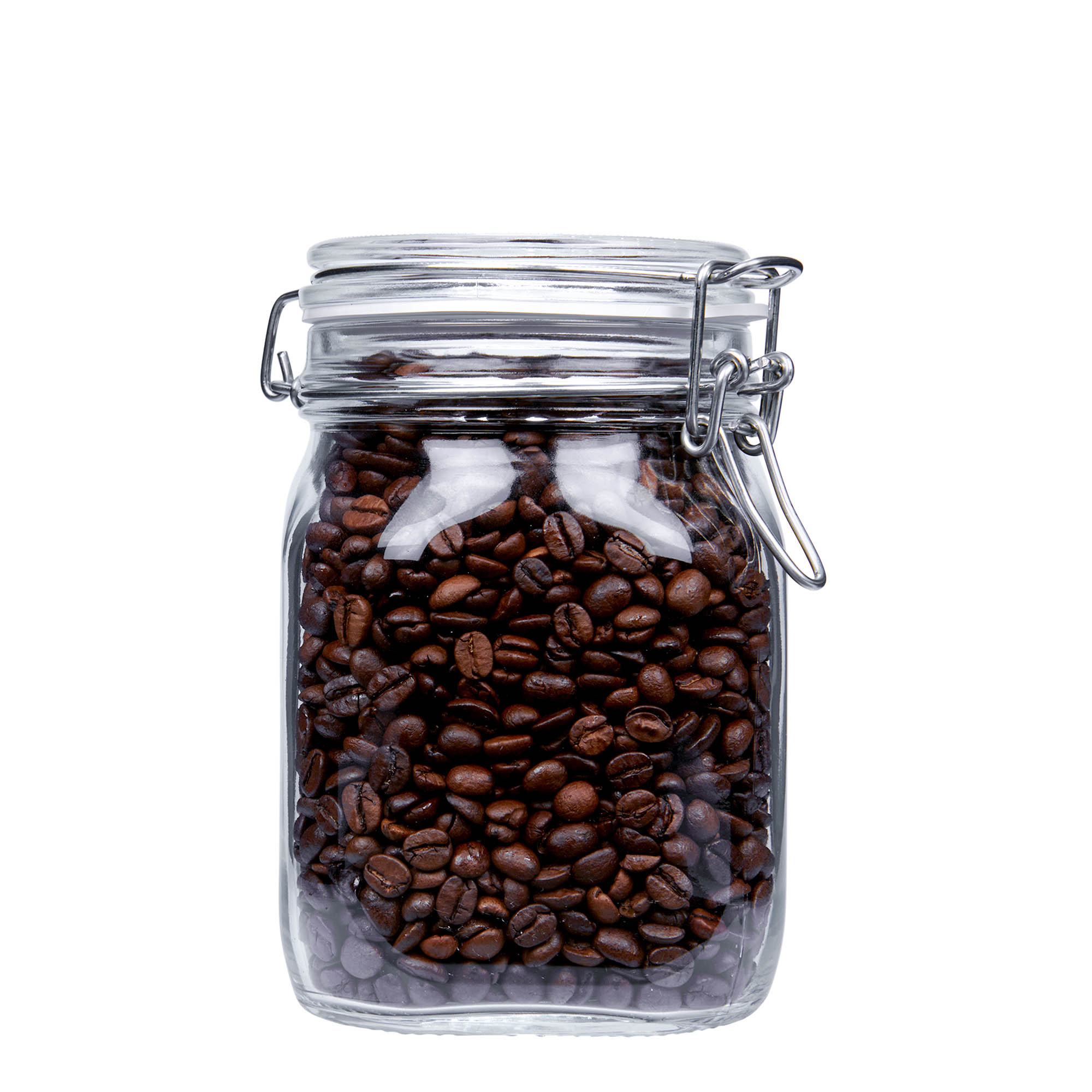 1.000 ml staklena tegla s žičanim zatvaračem 'Fido', četvrtasta, otvor: žičani zatvarač 1.000 ml staklena tegla s žičanim zatvaračem 'Fido', četvrtasta, otvor: žičani zatvarač