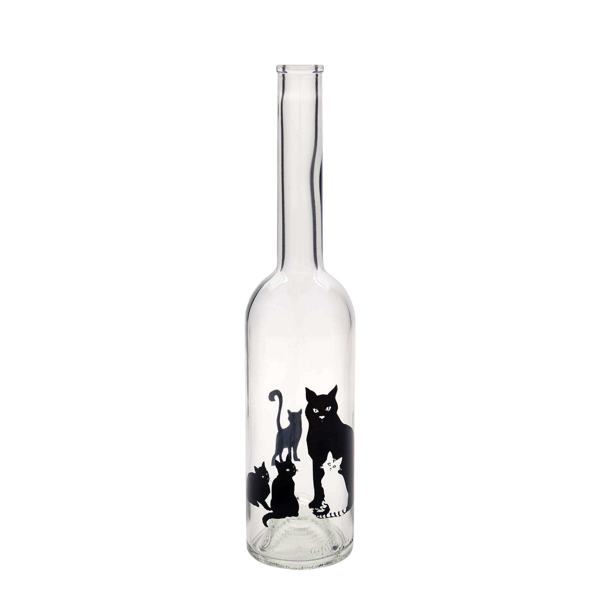 500 ml staklena boca 'Opera', motiv: mačke, grlo: plutanje 500 ml staklena boca 'Opera', motiv: mačke, grlo: plutanje