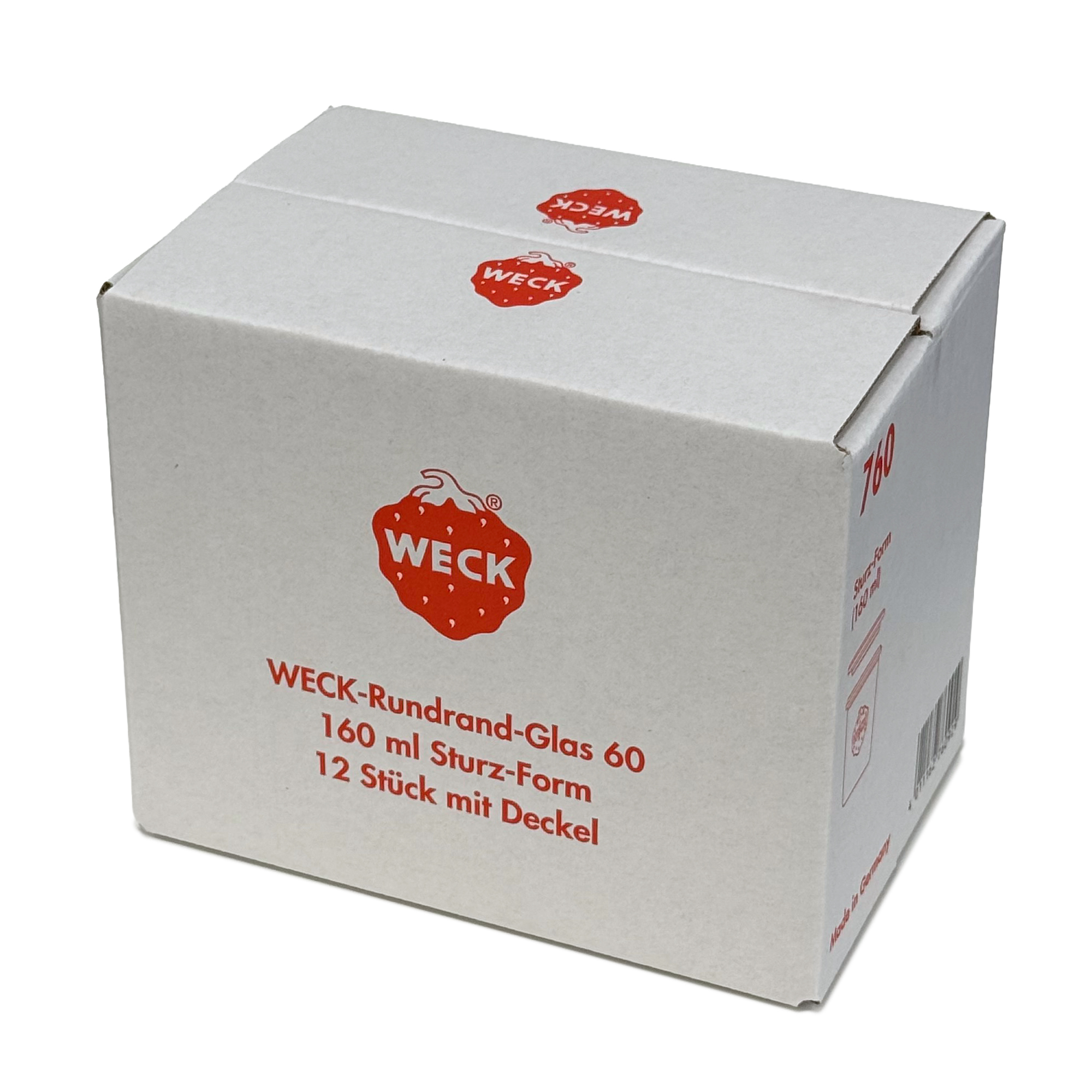 12x 160 ml WECK-staklenka za stavljanje naopako sa staklenim poklopcem RR 60
