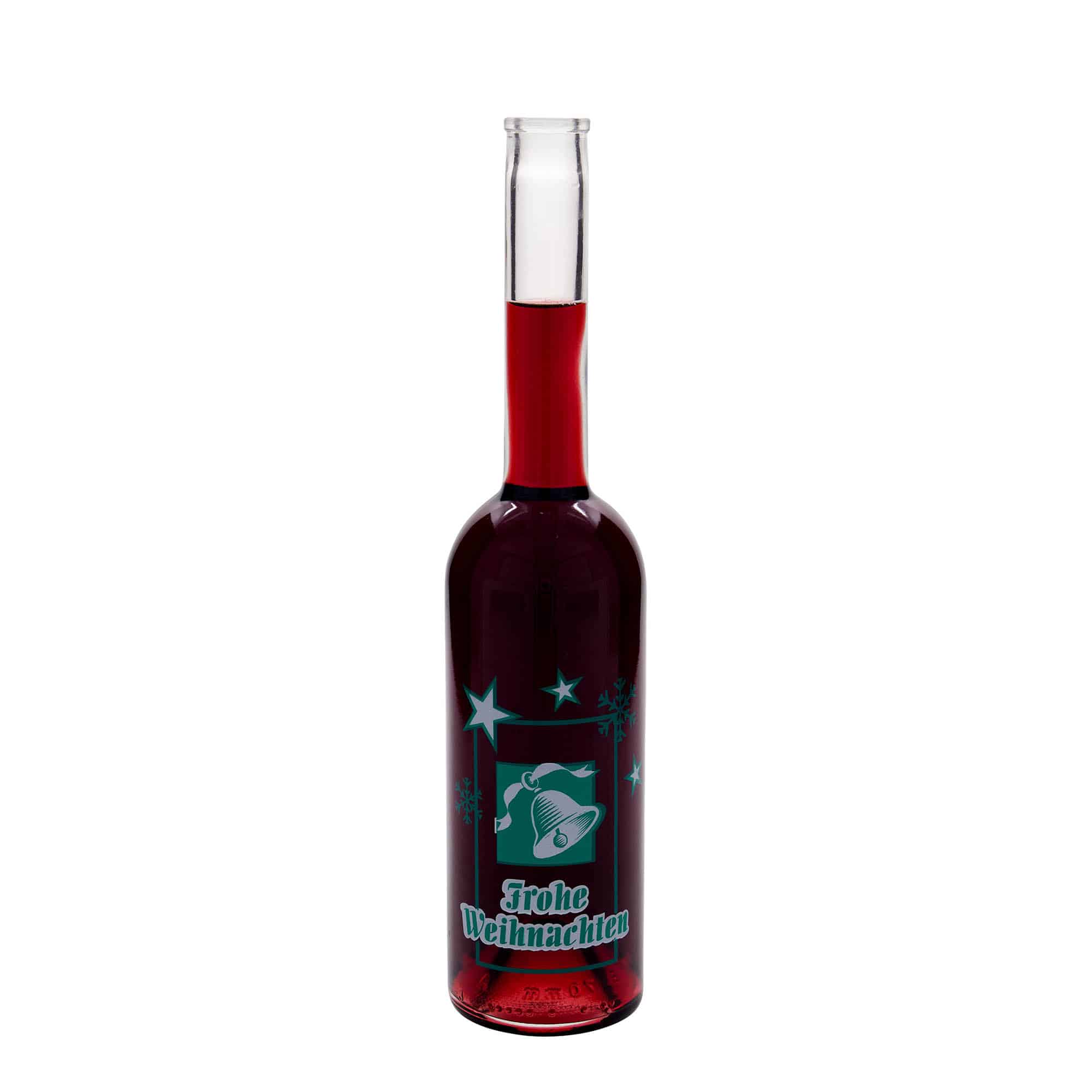 500 ml staklena boca 'Opera', motiv: Sretan Božić, grlo: čep