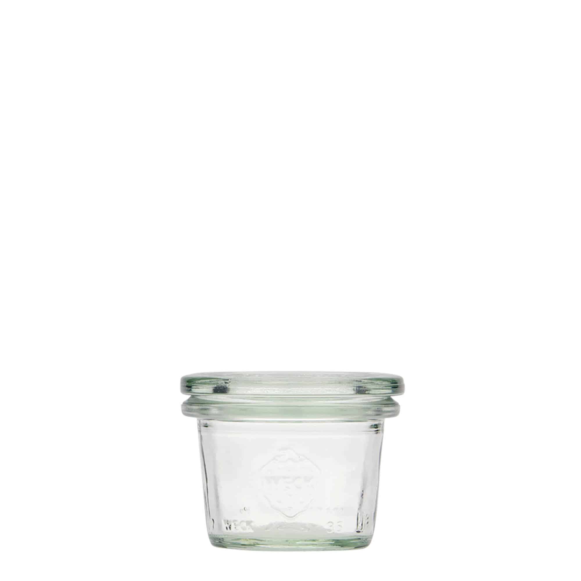 WECK cilindrična staklenka 35 ml, otvor: okrugli rub WECK cilindrična staklenka 35 ml, otvor: okrugli rub