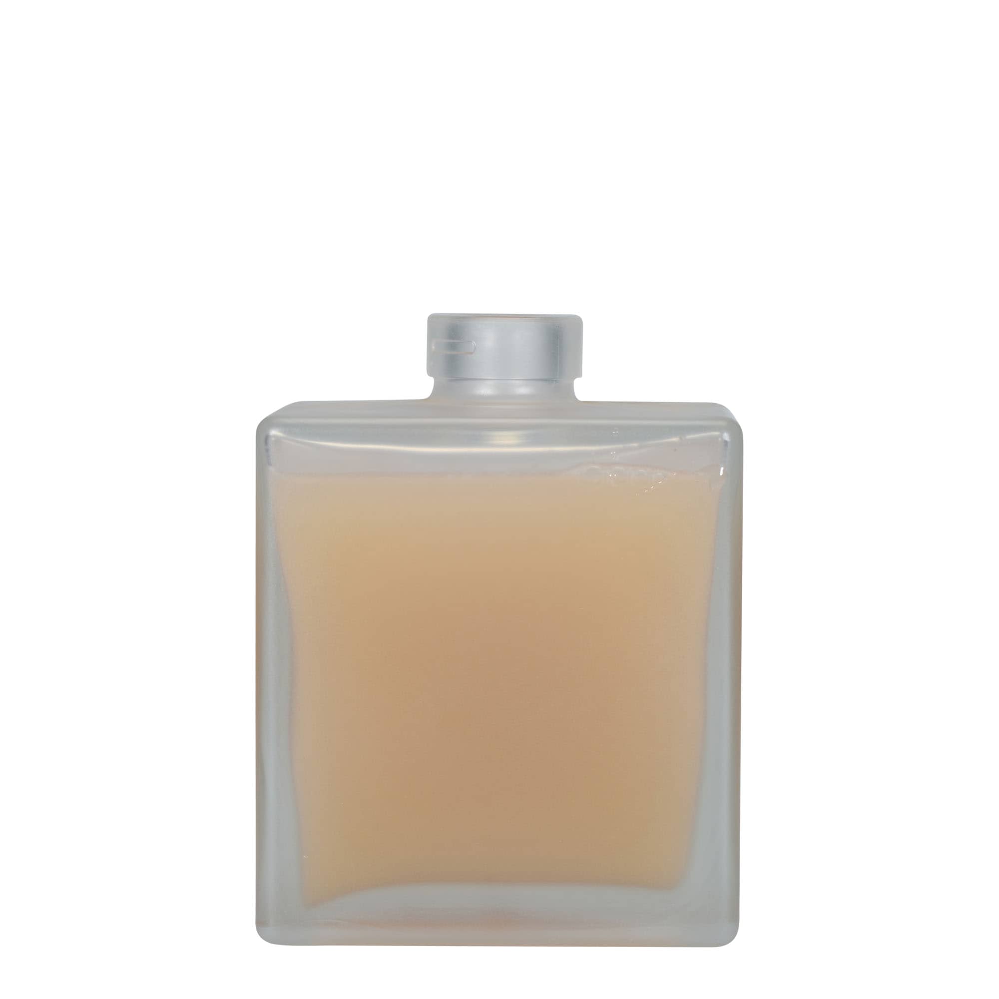 500 ml staklena boca 'Cube', kvadratna, zamrznuta, grlo: plutano