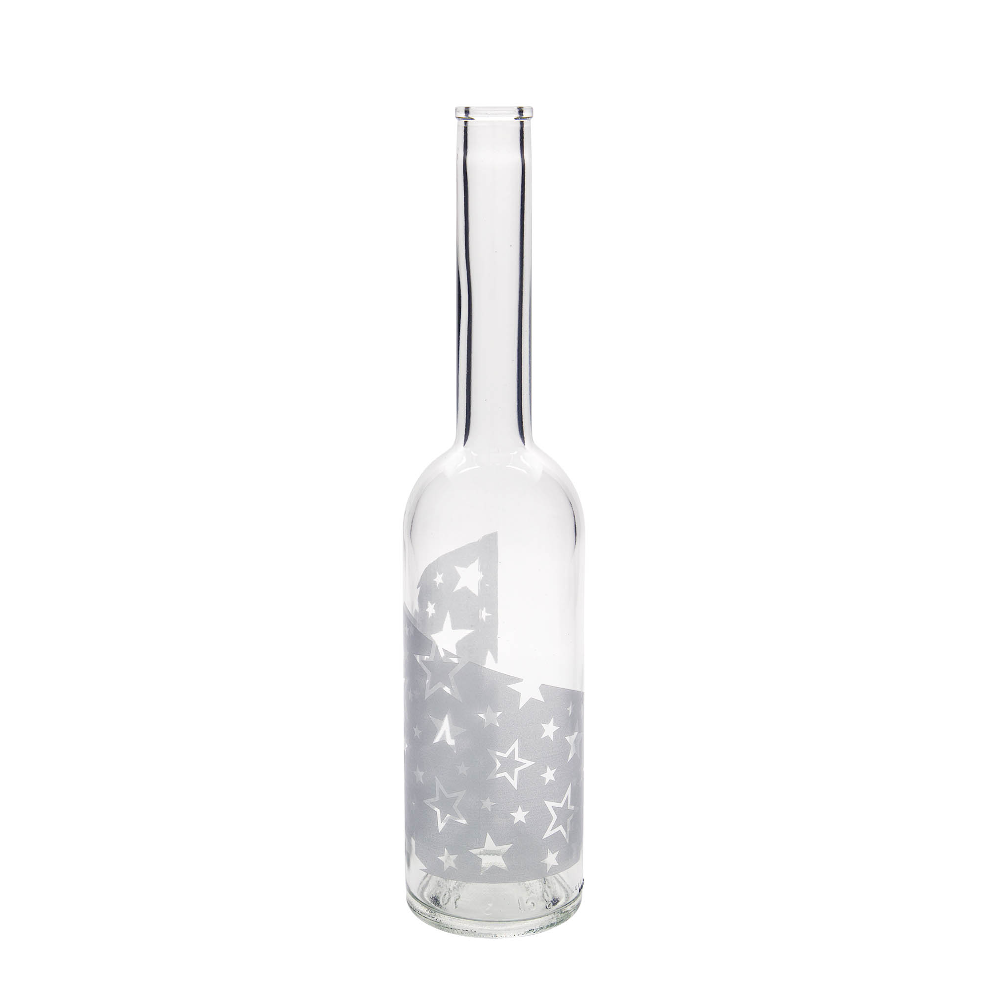 500 ml staklena boca 'Opera', motiv: srebrne zvijezde, grlo: pluta 500 ml staklena boca 'Opera', motiv: srebrne zvijezde, grlo: pluta