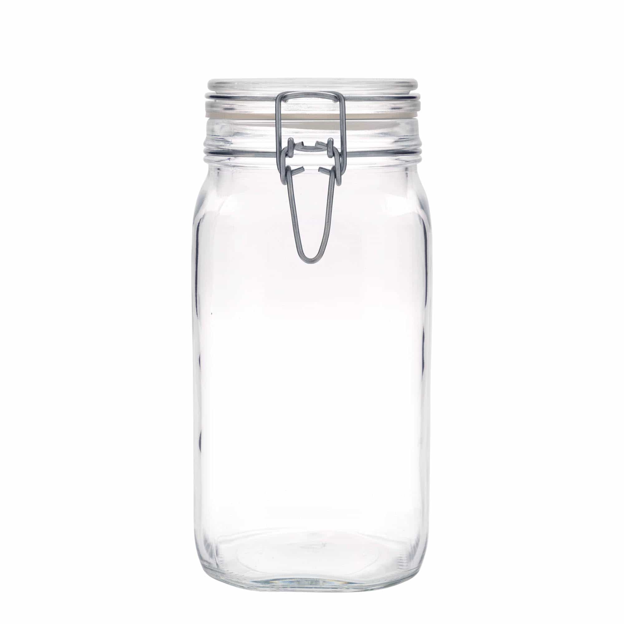 1.500 ml staklenka s žičanim zatvaračem 'Fido', četvrtasta, otvor: žični zatvarač 1.500 ml staklenka s žičanim zatvaračem 'Fido', četvrtasta, otvor: žični zatvarač