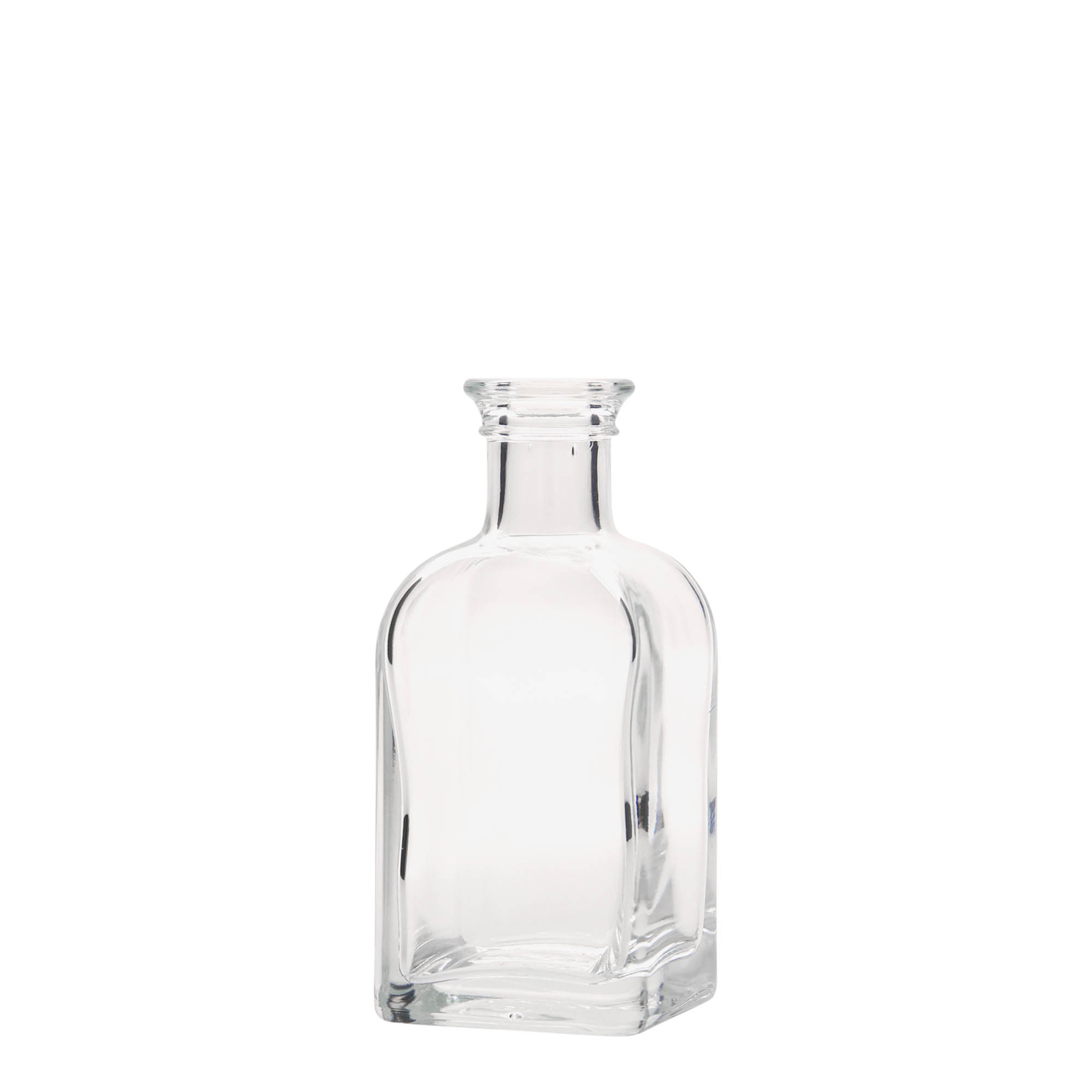 100 ml staklena bočica Apotheker Carré, kvadratna, otvor: plutani čep 100 ml staklena bočica Apotheker Carré, kvadratna, otvor: plutani čep