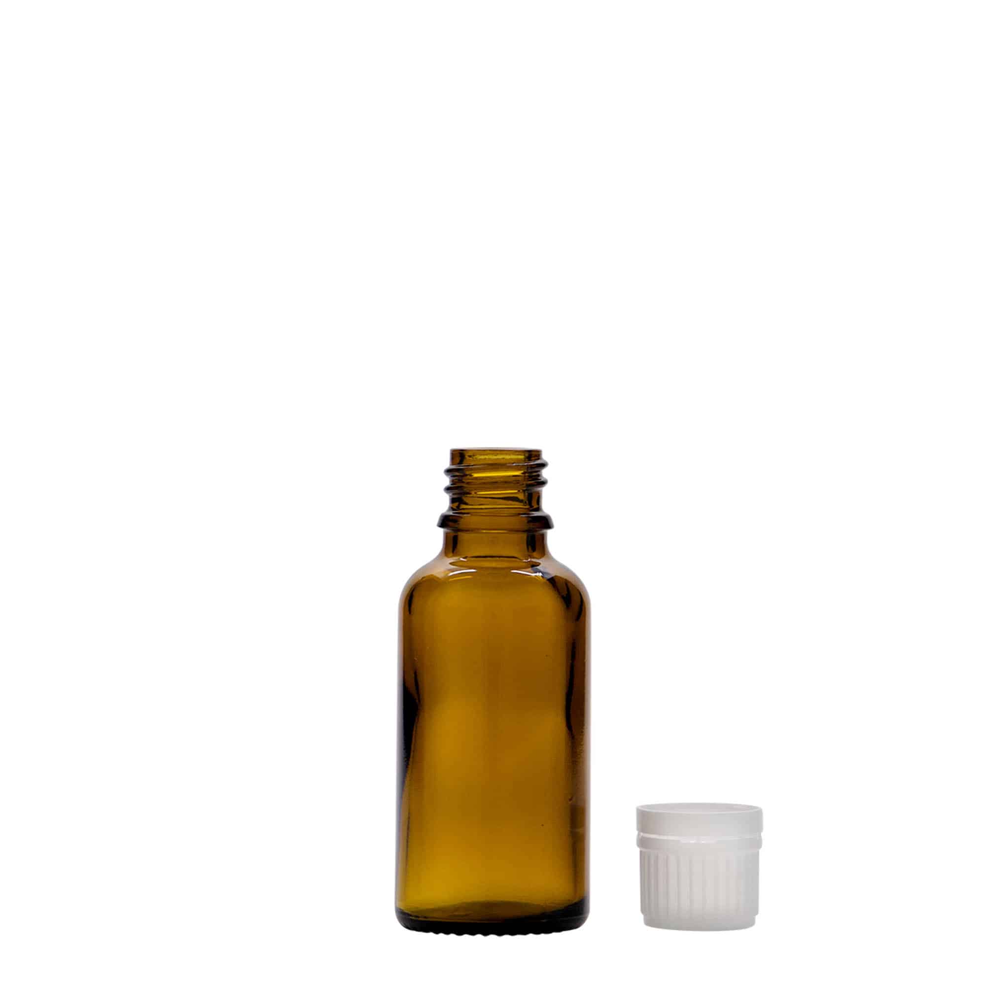 Farmaceutska boca 30 ml, staklo, smeđa, otvor: DIN 18