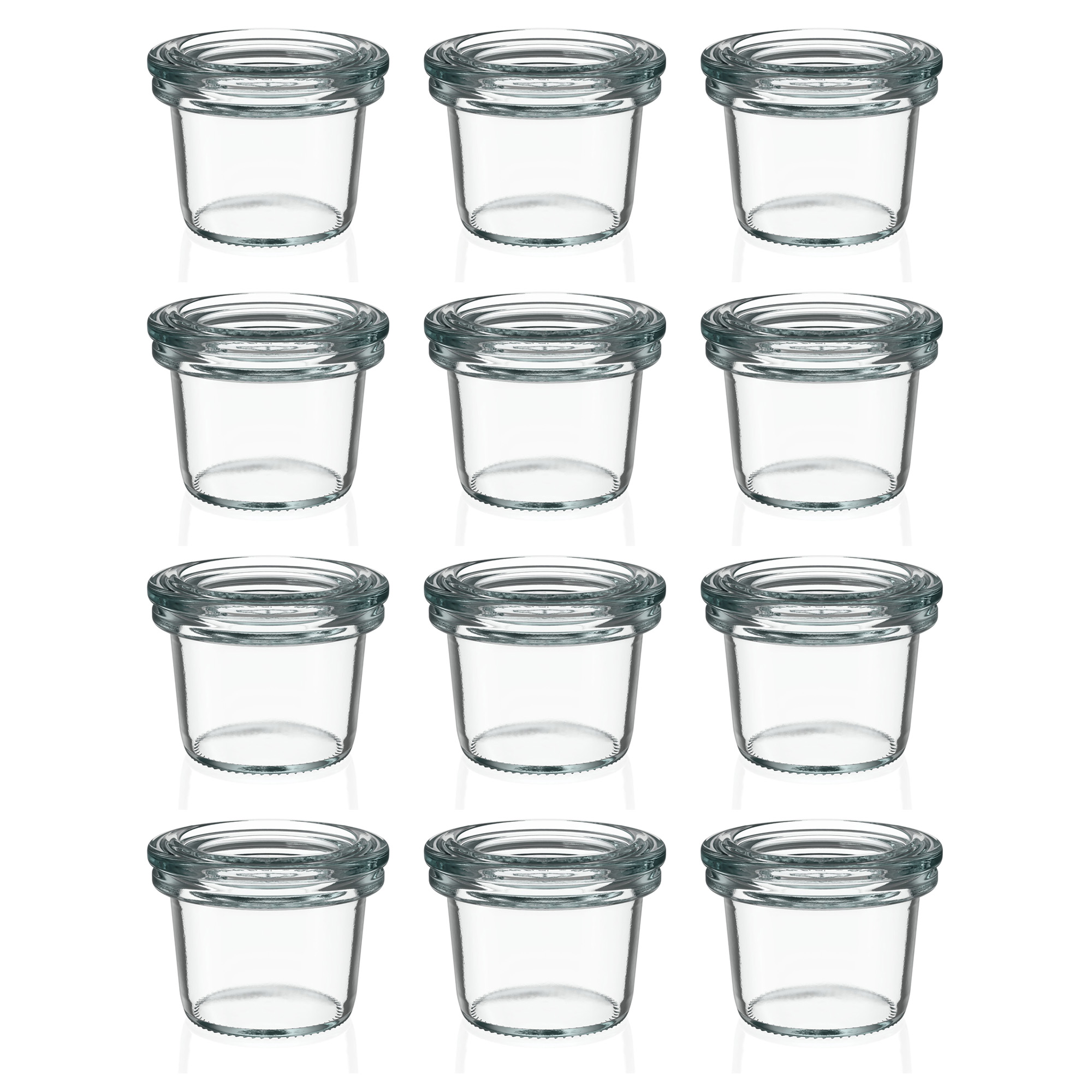 12x 35 ml WECK-staklenka za stavljanje naopako sa staklenim poklopcem RR 40