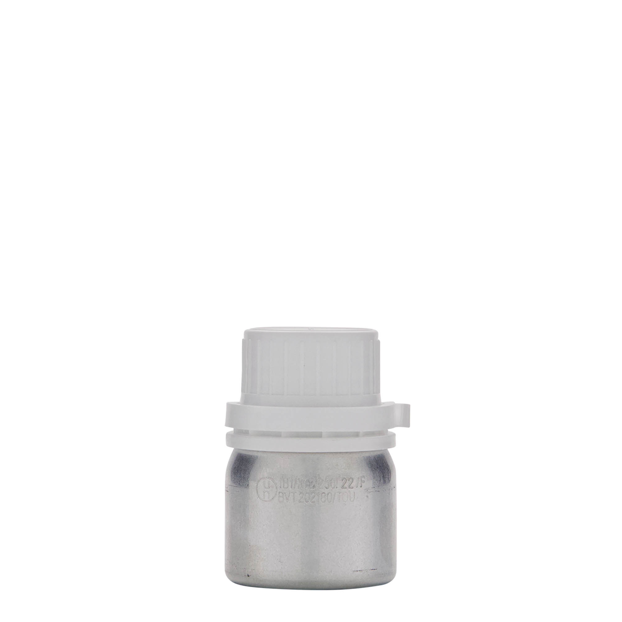 50 ml aluminijska boca, metal, srebrna, grlo: DIN 32
