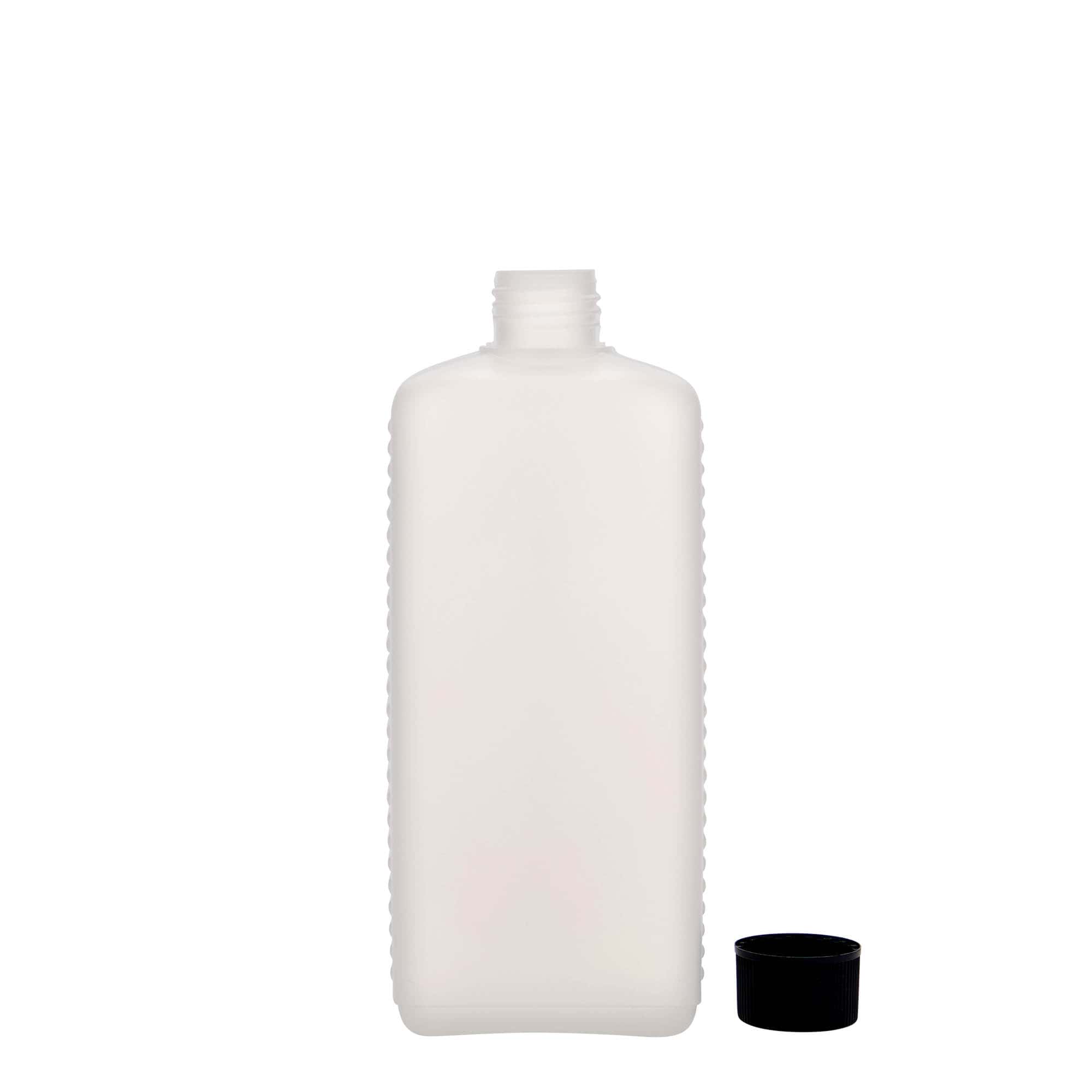 500 ml kanister boca, pravokutna, HDPE plastika, prirodna, otvor: DIN 25 EPE