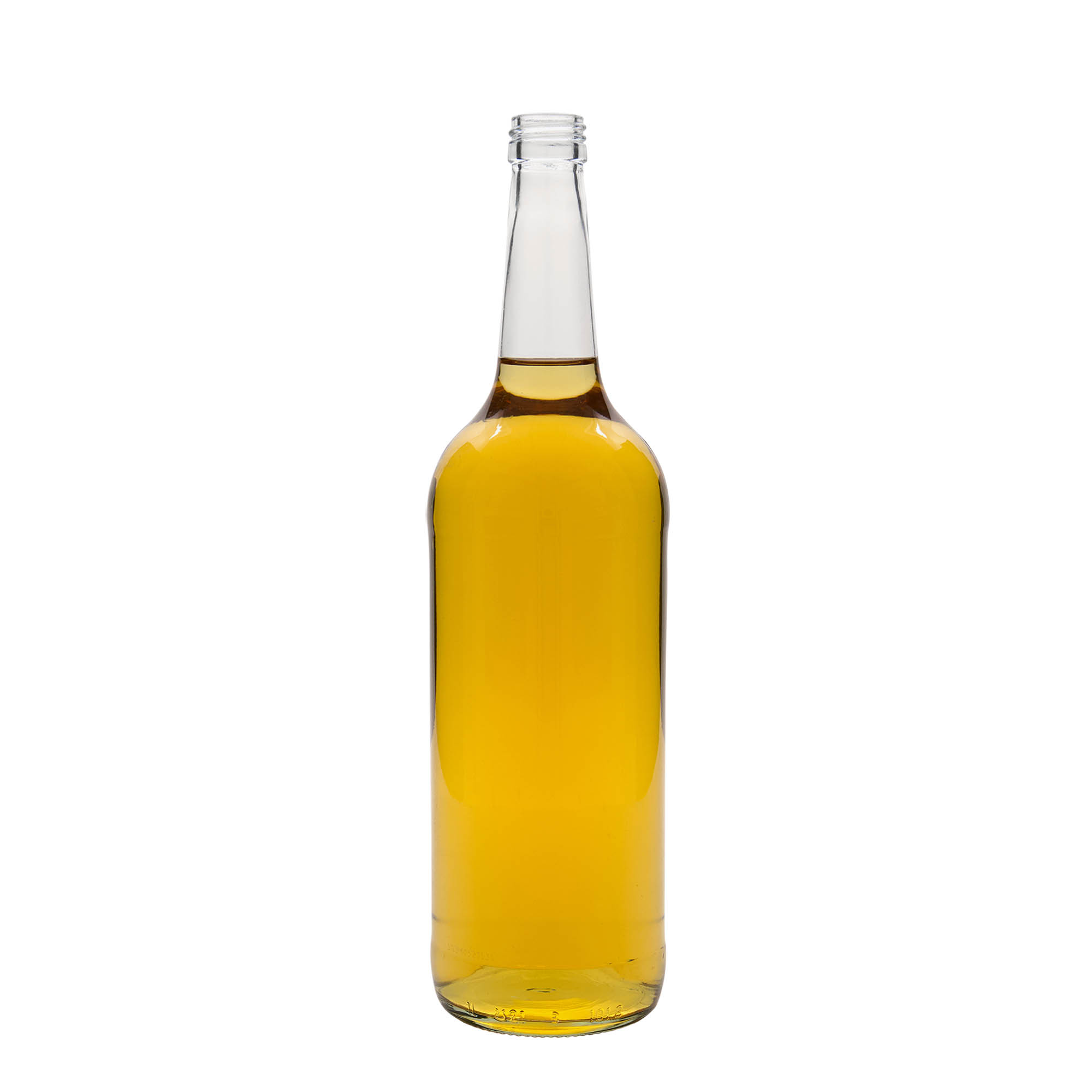 1.000 ml staklena boca s ravnim vratom, grlo: PP 28