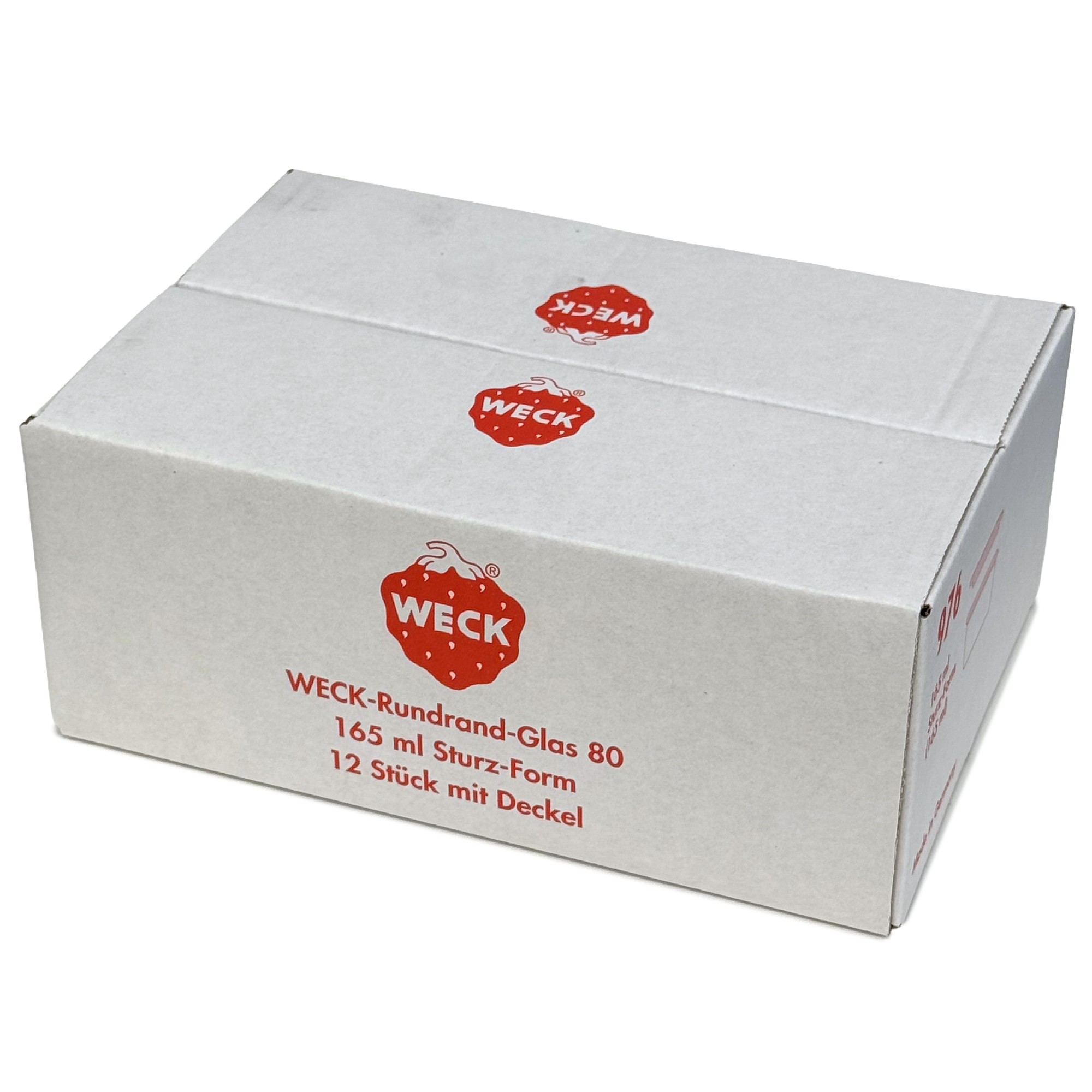 12x 165 ml WECK-staklenka za stavljanje naopako sa staklenim poklopcem RR 80