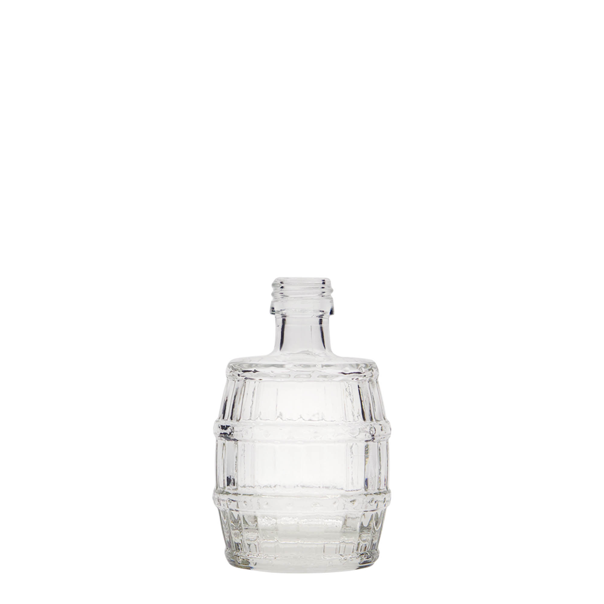 50 ml staklena boca 'Bačva', grlo: PP 18 50 ml staklena boca 'Bačva', grlo: PP 18