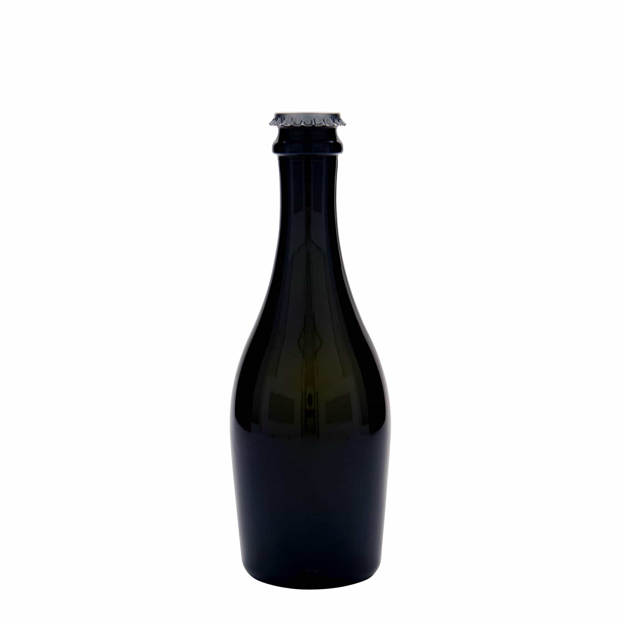 330 ml boca pjenušca 'Carmen', staklo, antikno zeleno, otvor: krunski čep