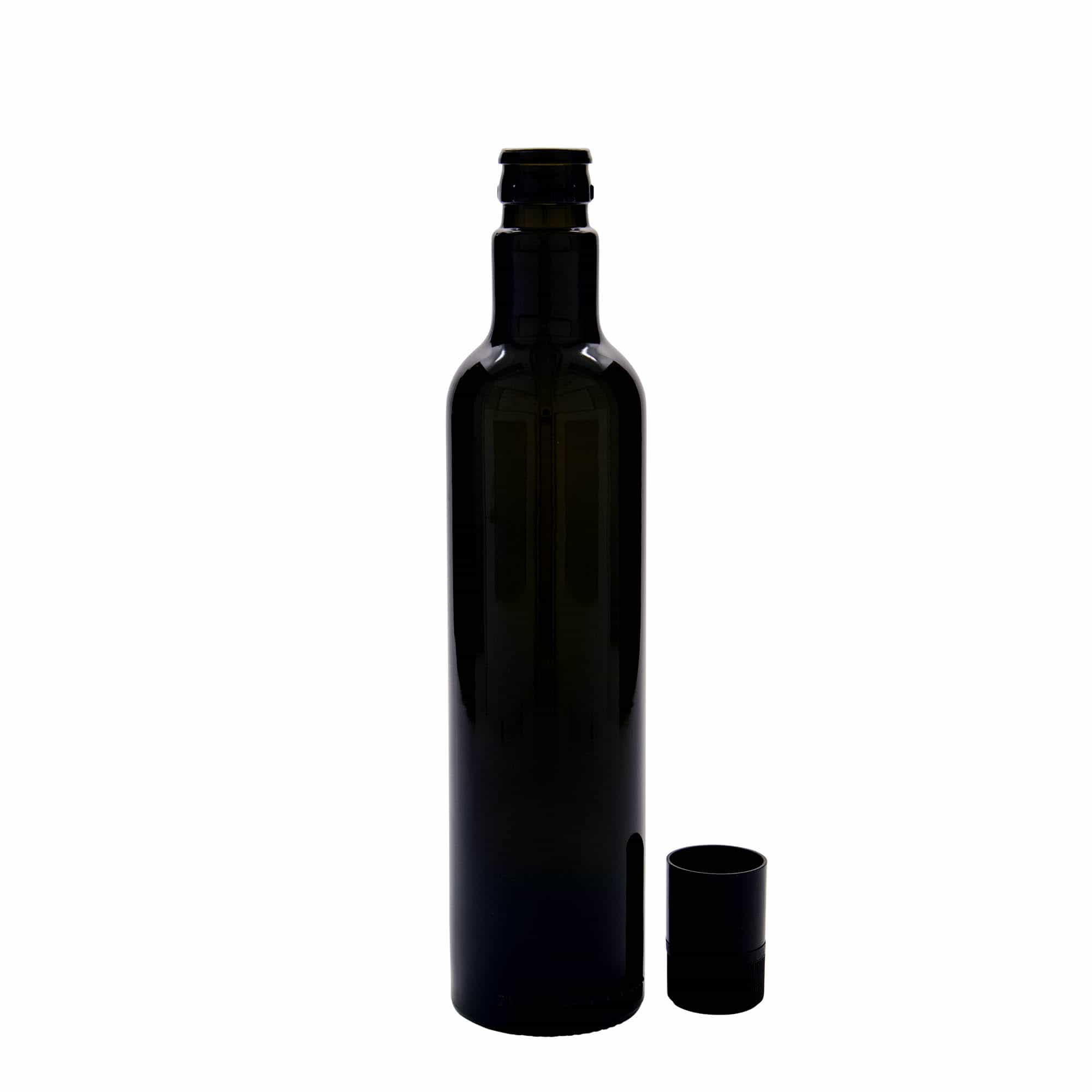 Boca za ocat/ulje 500 ml 'Willy New', staklo, antikno zelena, otvor: DOP