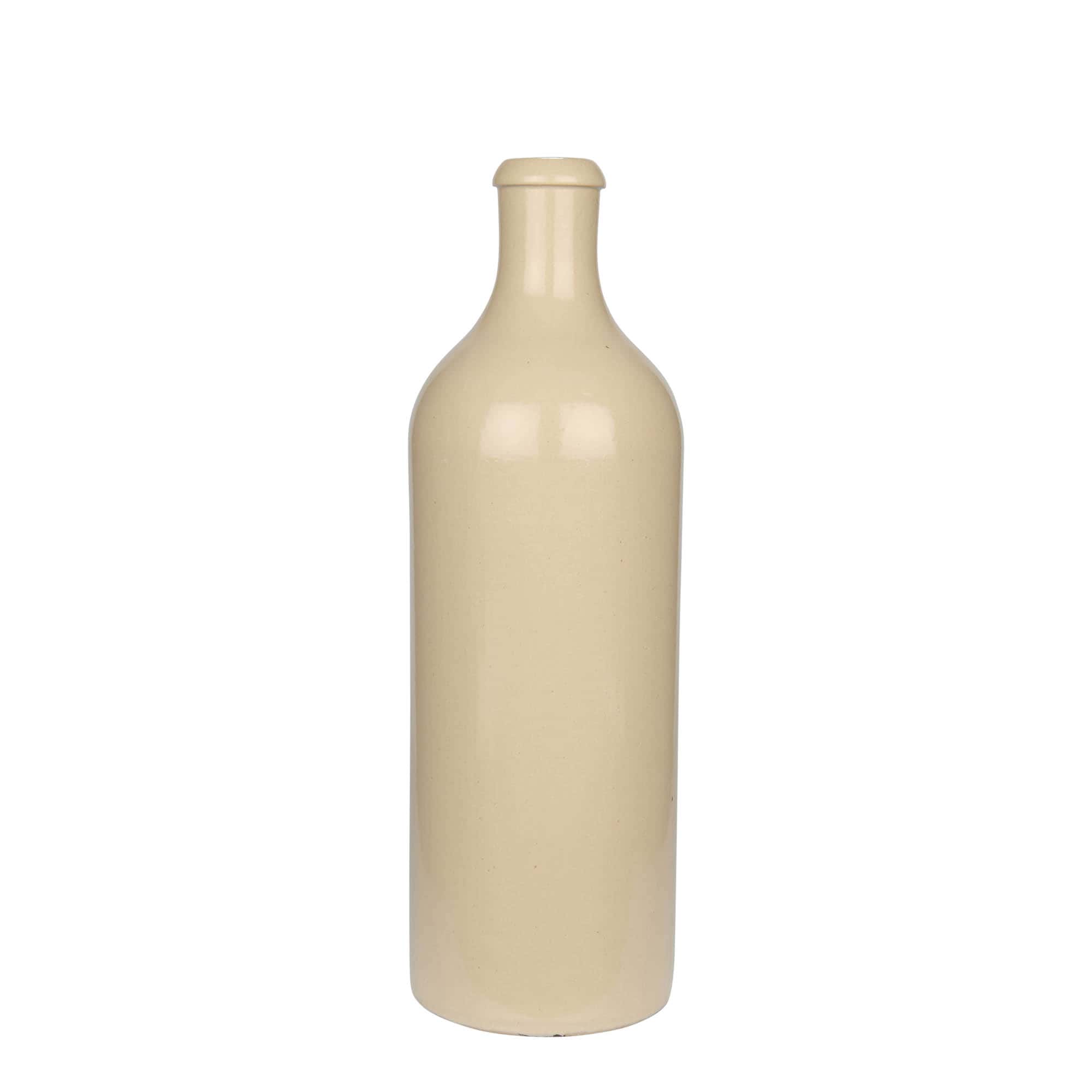 750 ml glineni vrč, kameno posuđe, bež, otvor: pluta