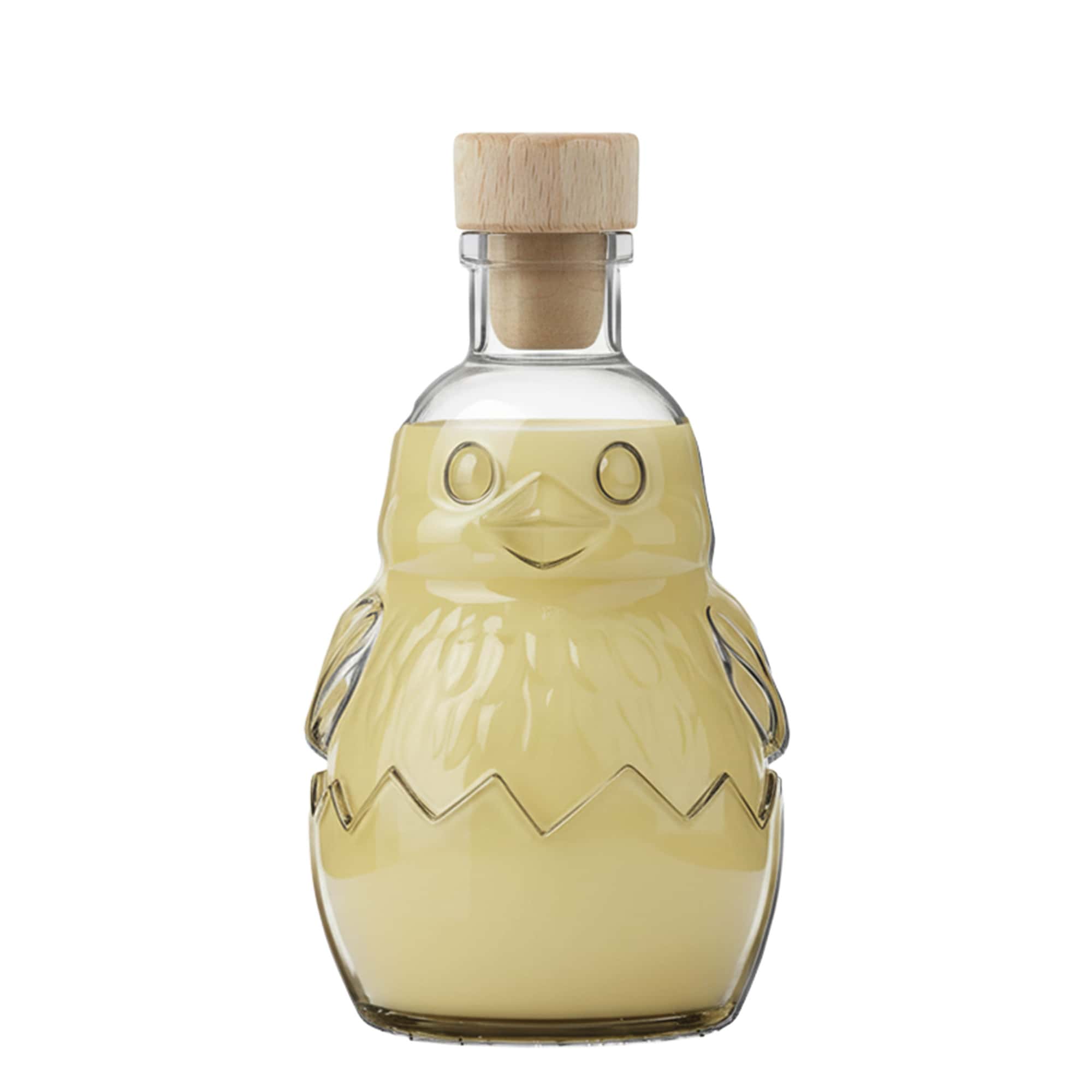 200 ml staklena boca 'Pilić', otvor: plutani čep