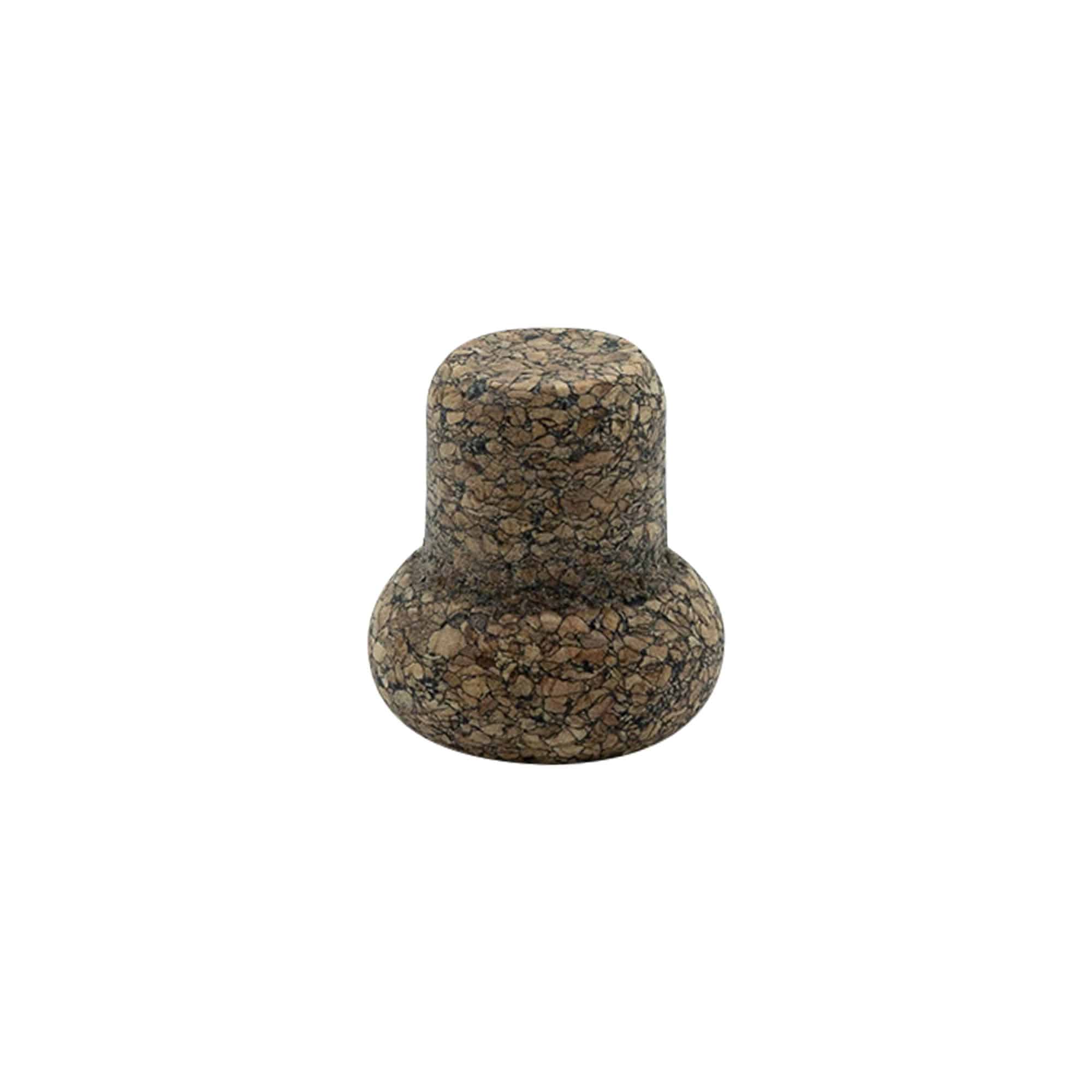 Pluteni čep s glavom 'Barrel' 22,5 mm, Corkcoal, za otvor: pluteni čep