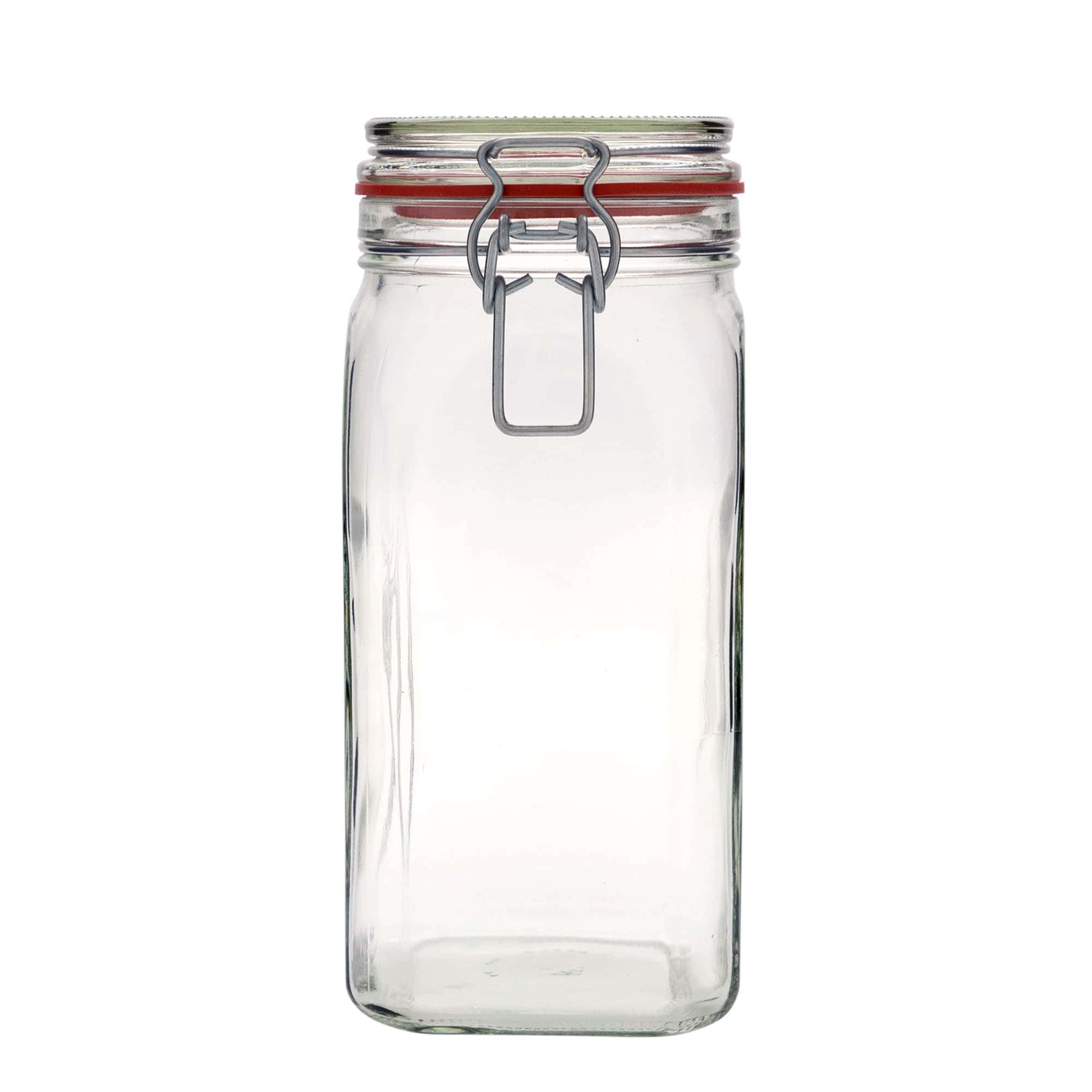 Staklenka s hermetičkim poklopcem 1540 ml, kvadratna, otvor: hermetički poklopac