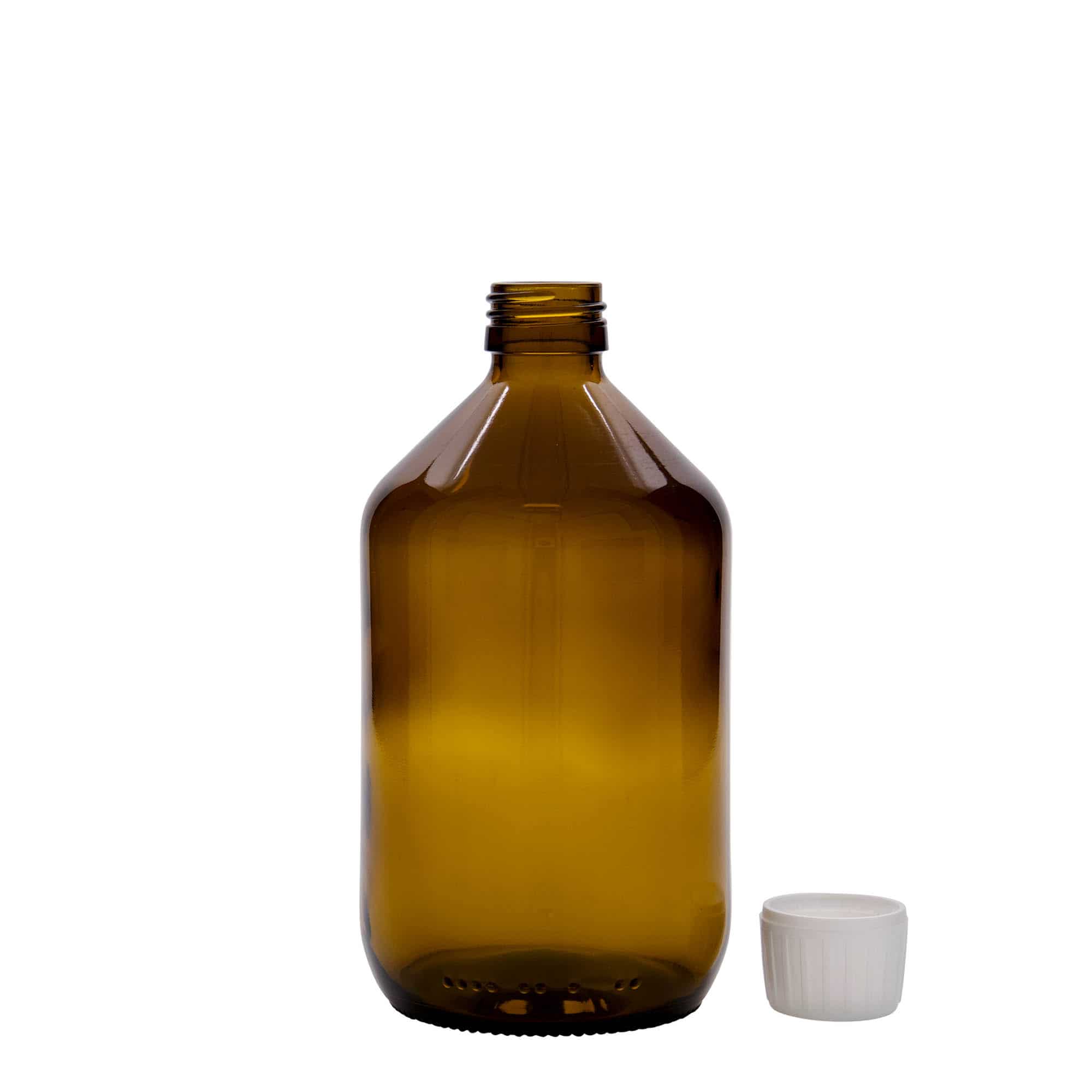 Farmaceutska boca 500 ml, smeđa, staklo, otvor: PP 28