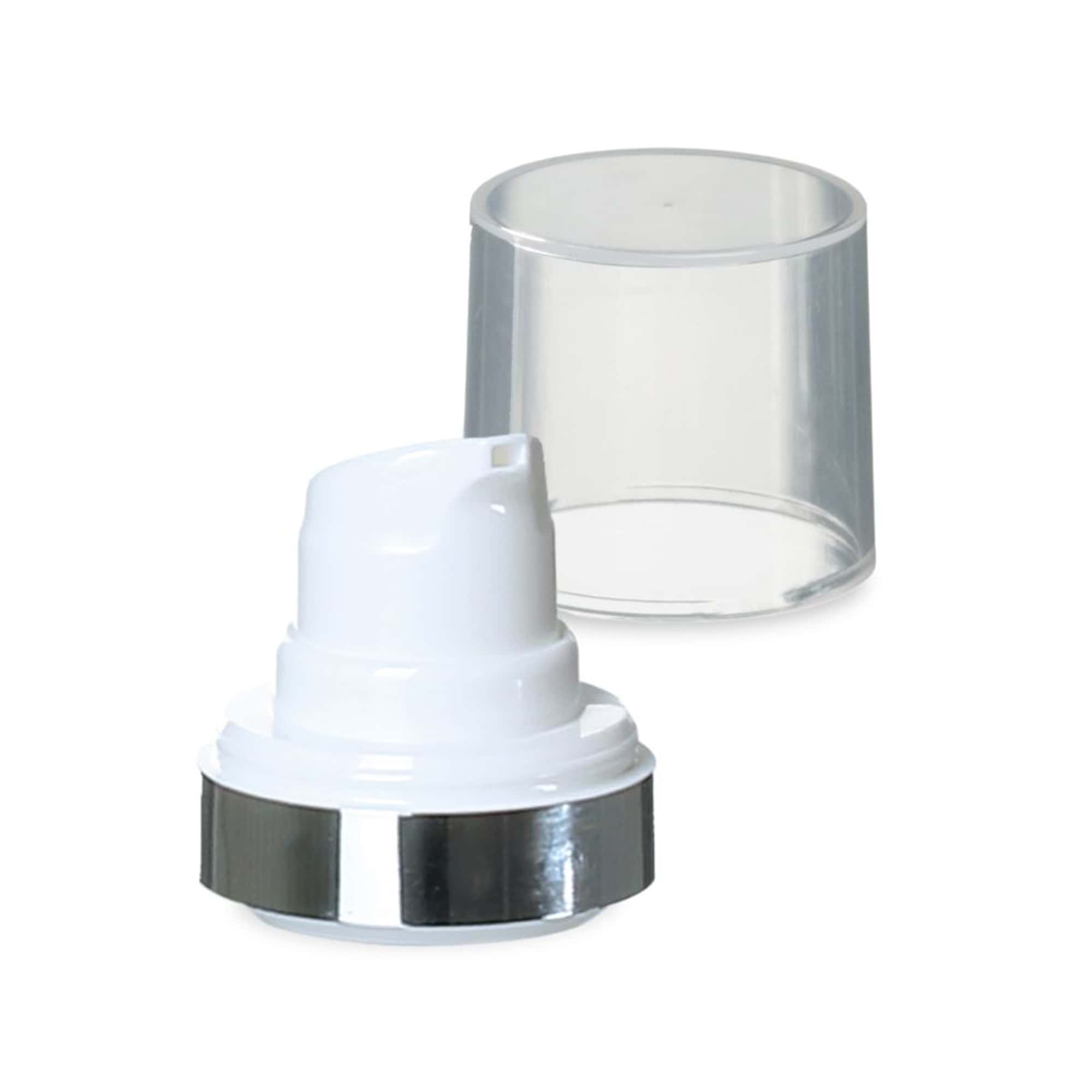 Airless glava Micro srebrni rub + prirodno obojena, sjajna čep kapa