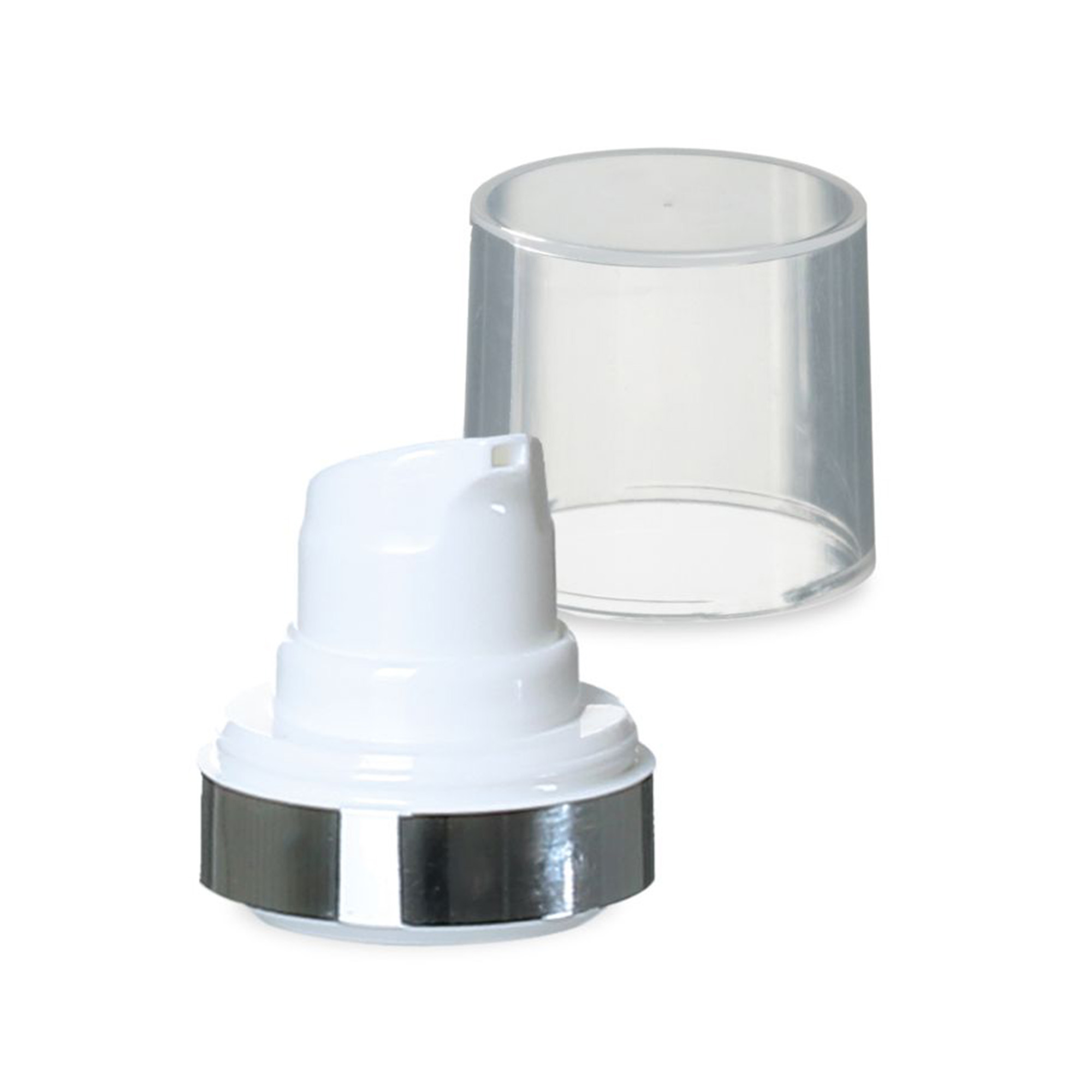 Airless glava Micro srebrni rub + prirodno obojena, sjajna čep kapa Airless glava Micro srebrni rub + prirodno obojena, sjajna čep kapa