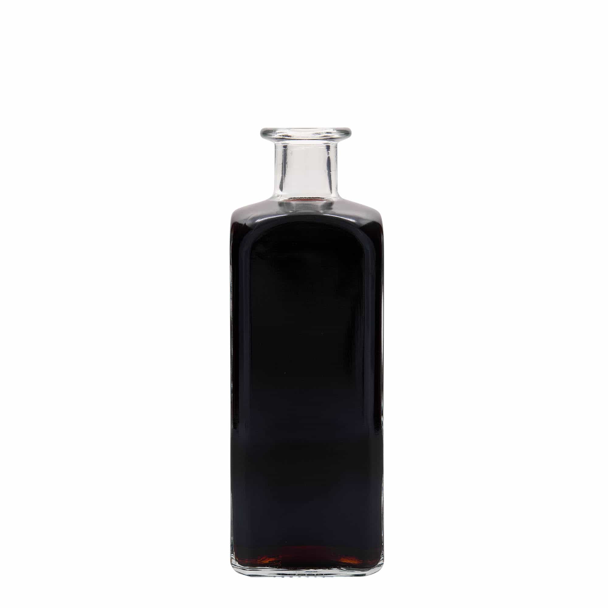 500 ml staklena boca Apotheker Carré, četvrtasta, otvor: pluta