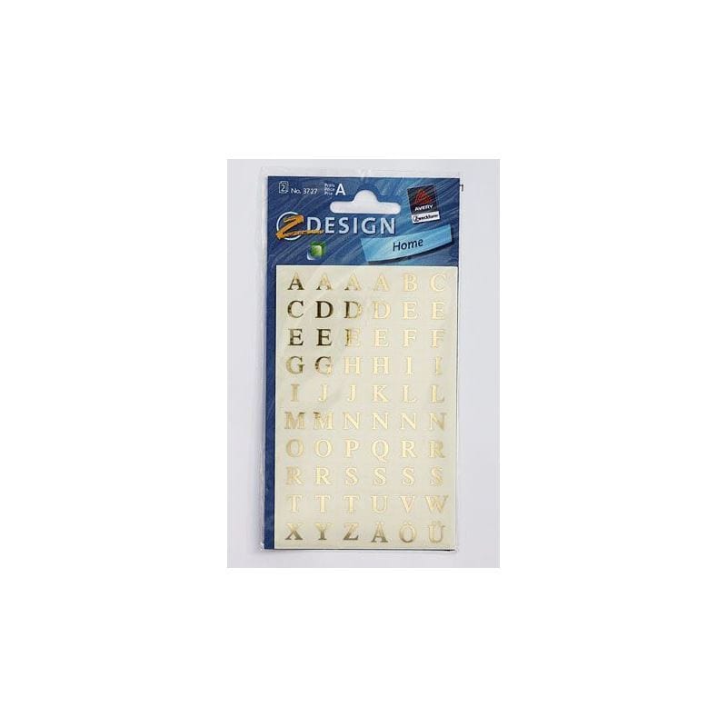 Zweckform naljepnice 'Abeceda', pravokutne, plastične, zlatne