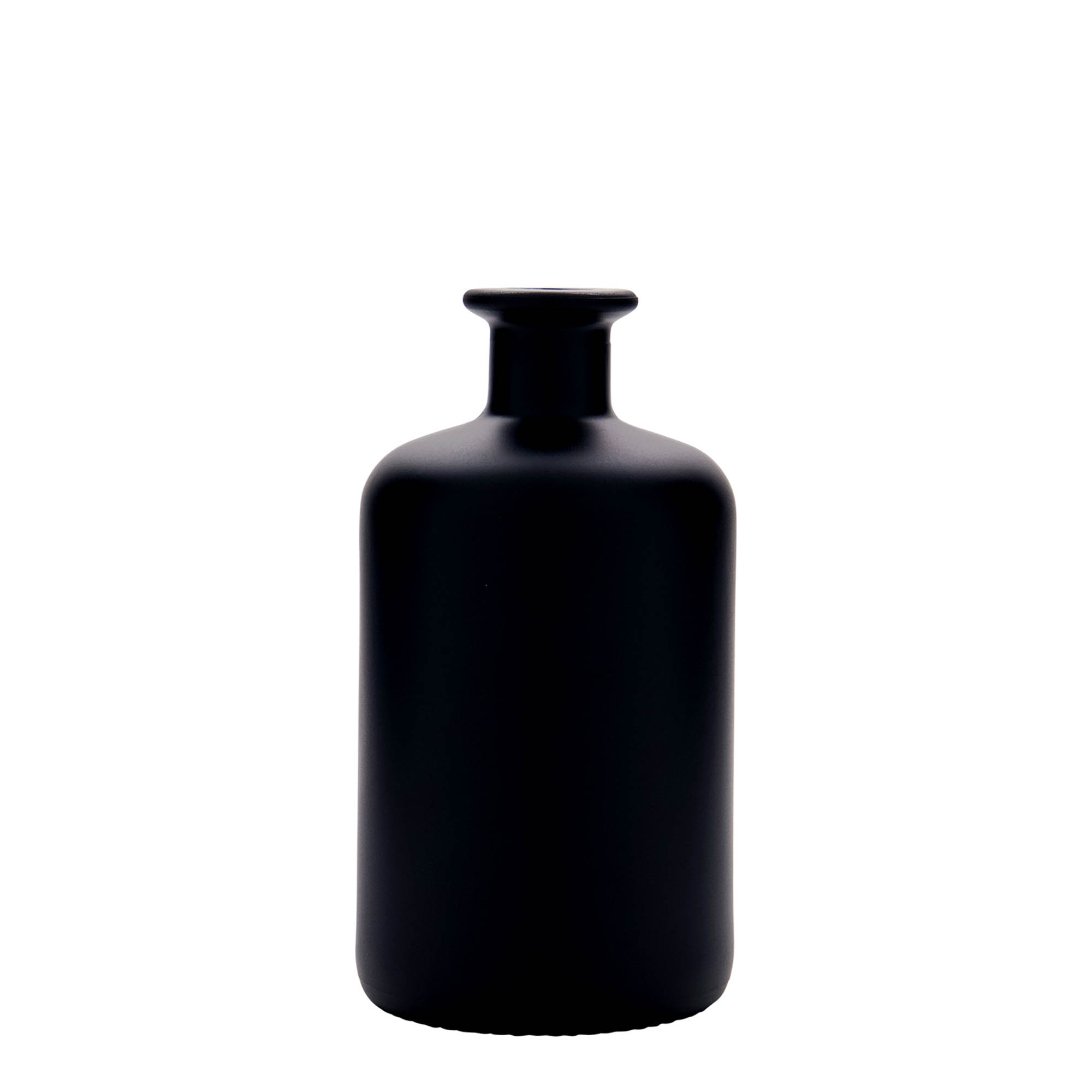 500 ml staklena boca ljekarnika, crna, grlo: pluta