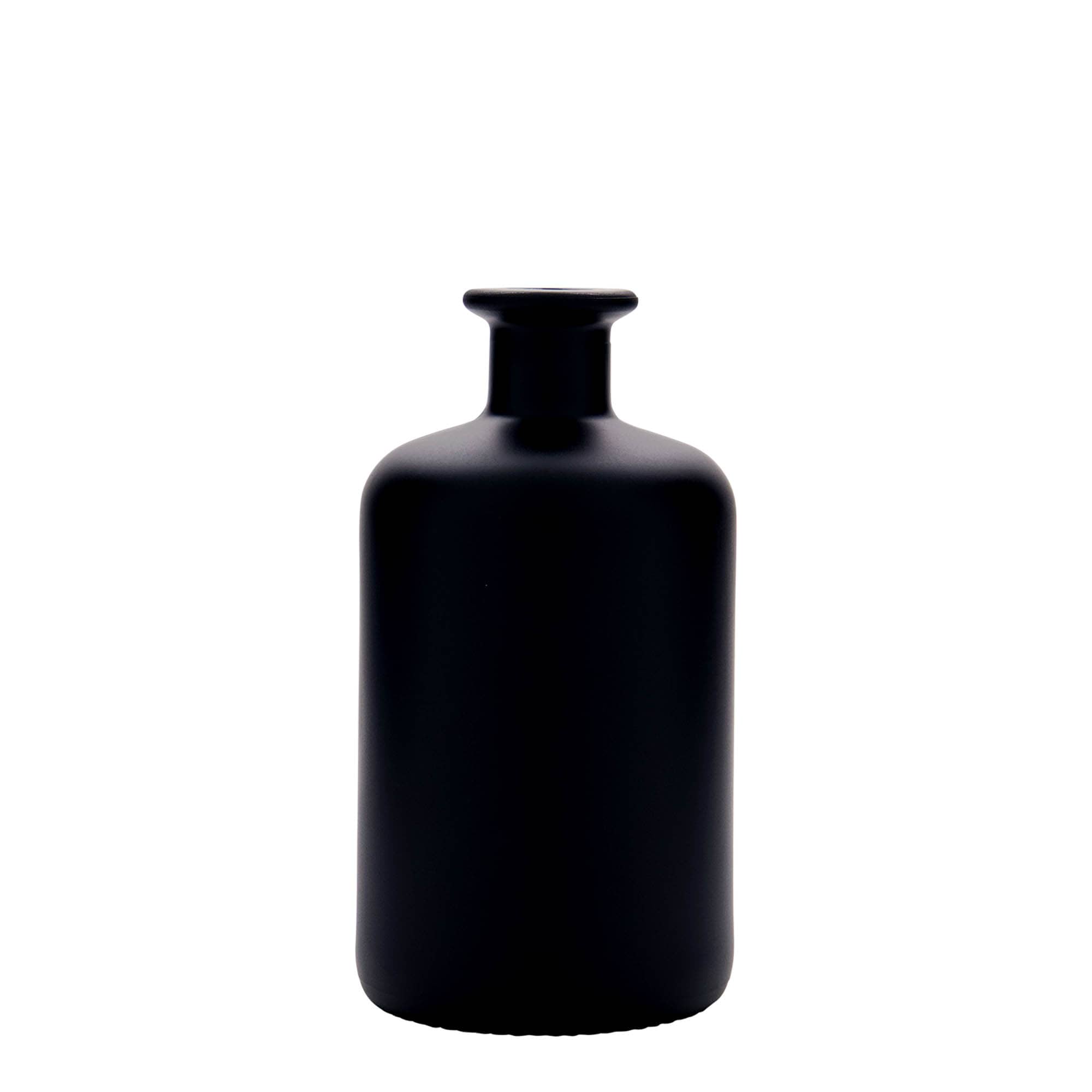 500 ml staklena boca ljekarnika, crna, grlo: pluta